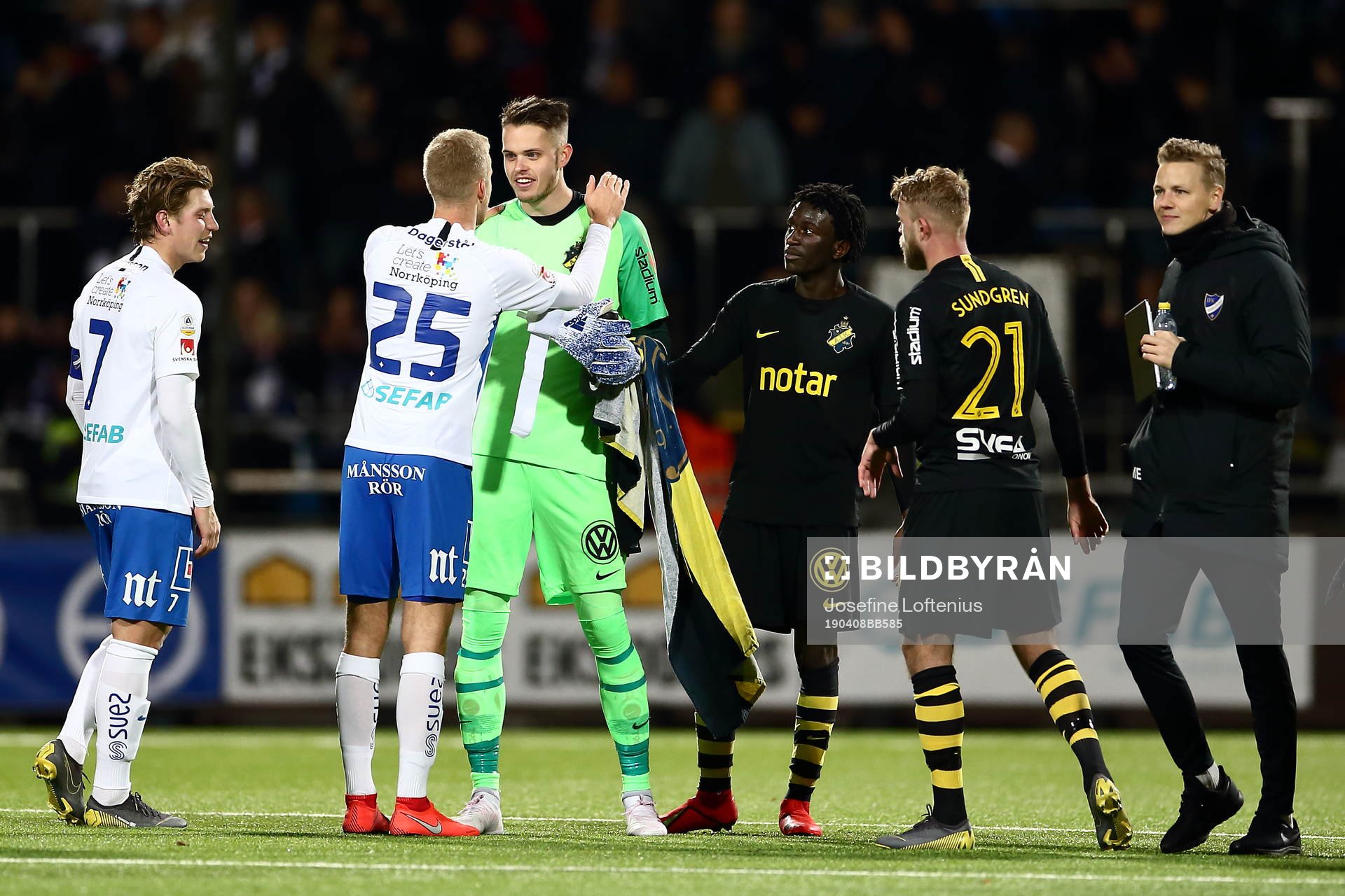 IFK Norrköpings Filip Dagerstål och Alexander Fransson,