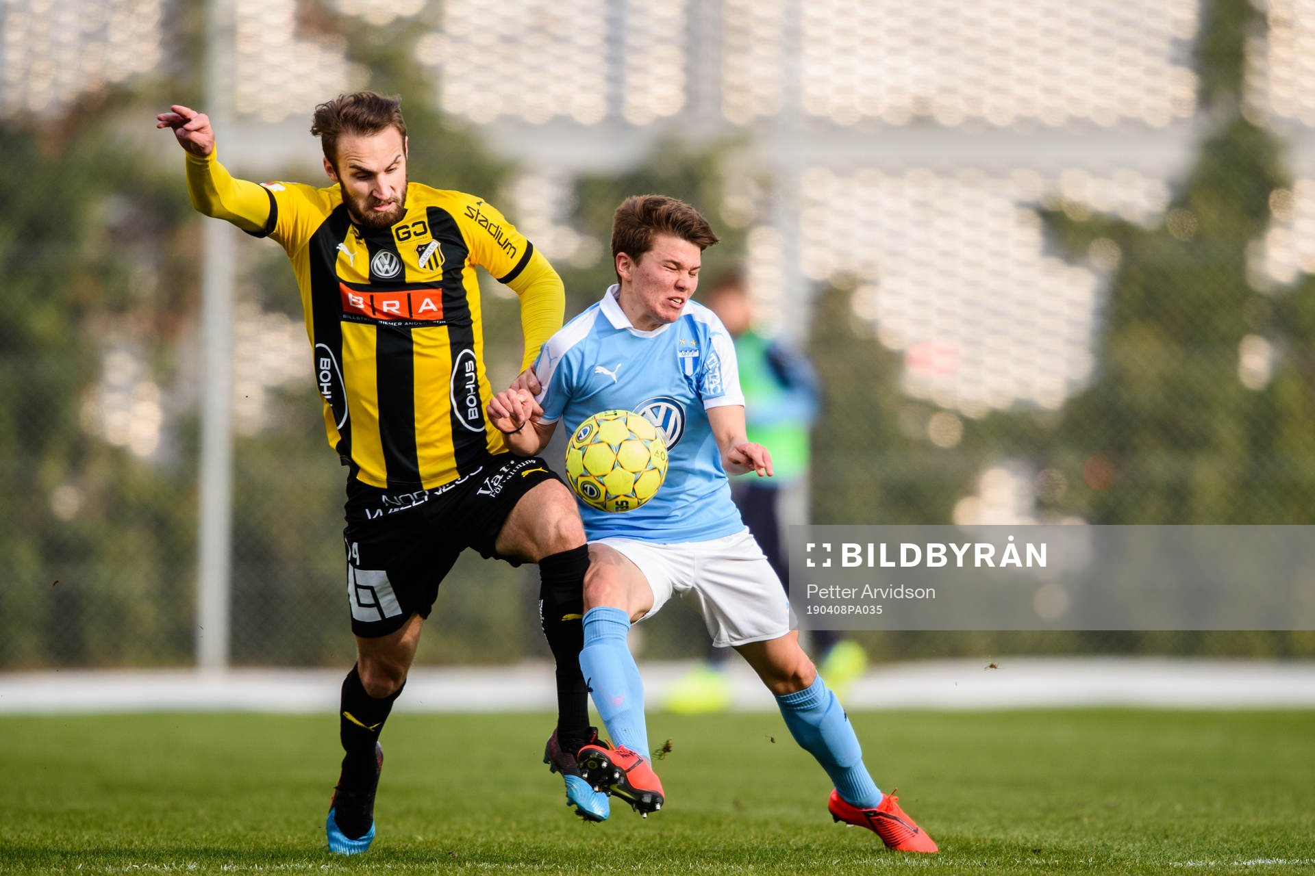 Häckens Oskar Sverrisson och Malmö FFs Jesper Dickman