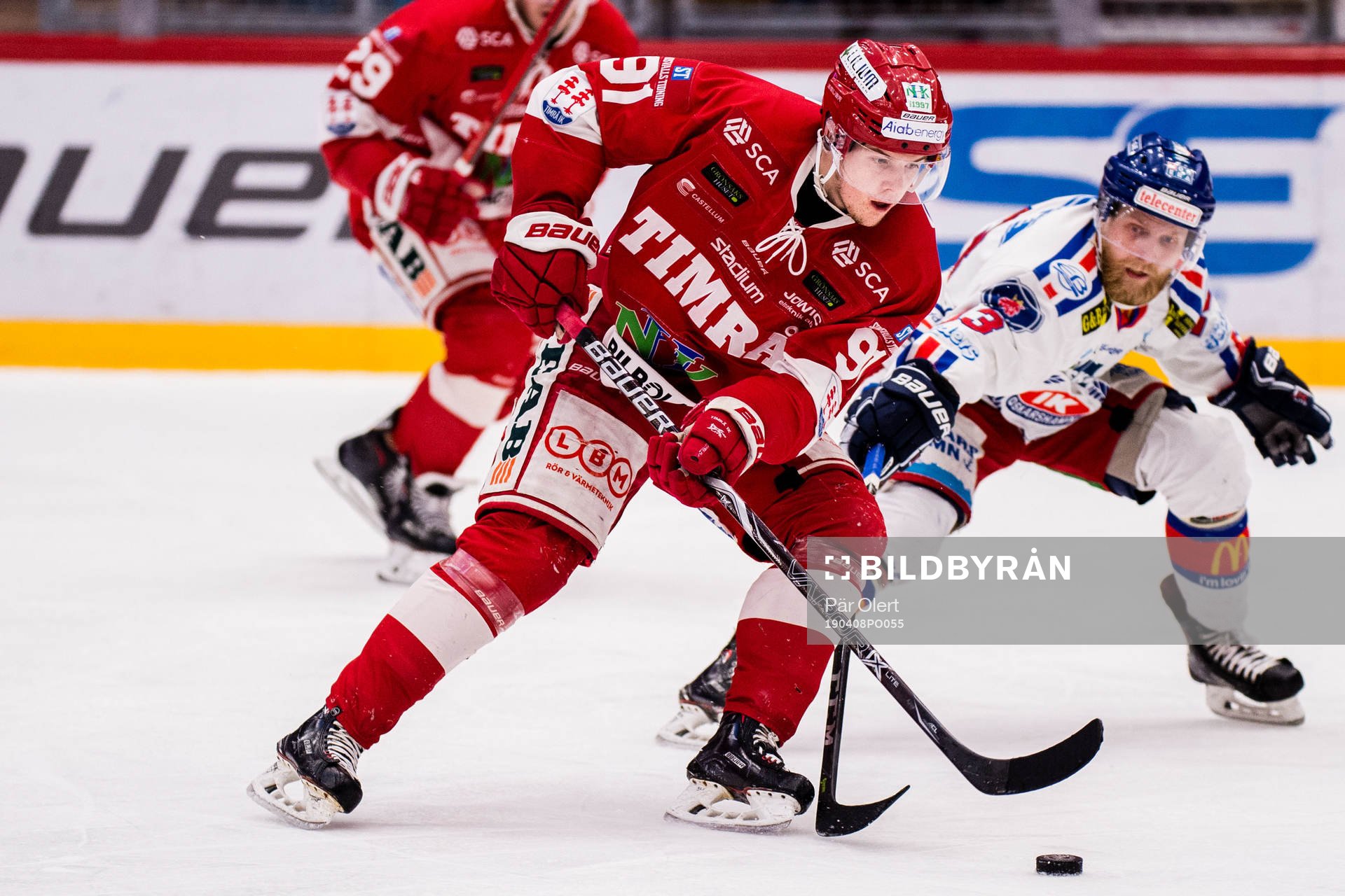 Timrås Filip Hållander och Oskarshamns Matias Sointu