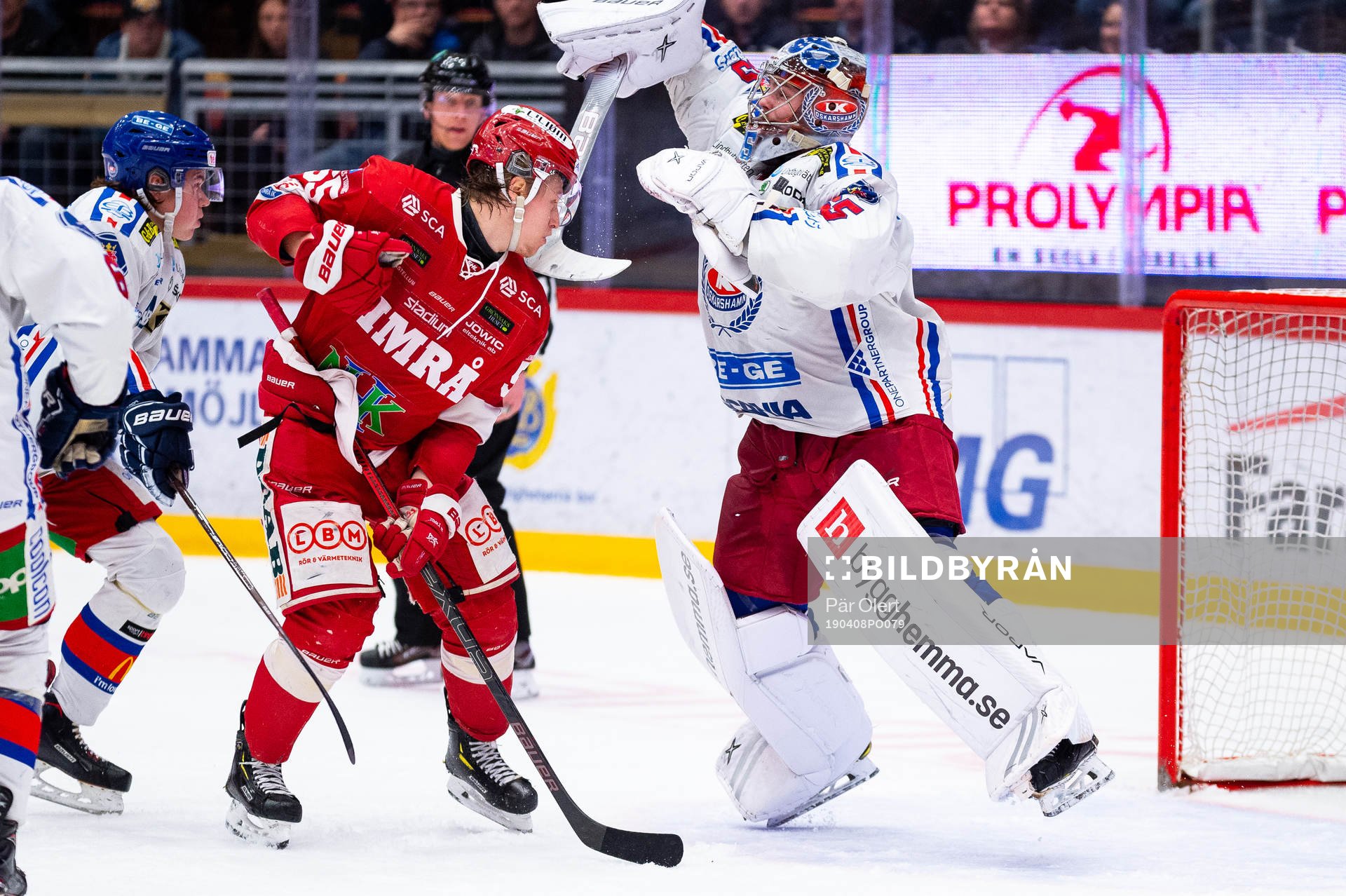 Timrås Vilmos Gallo och Oskarshamns målvakt Christoffer