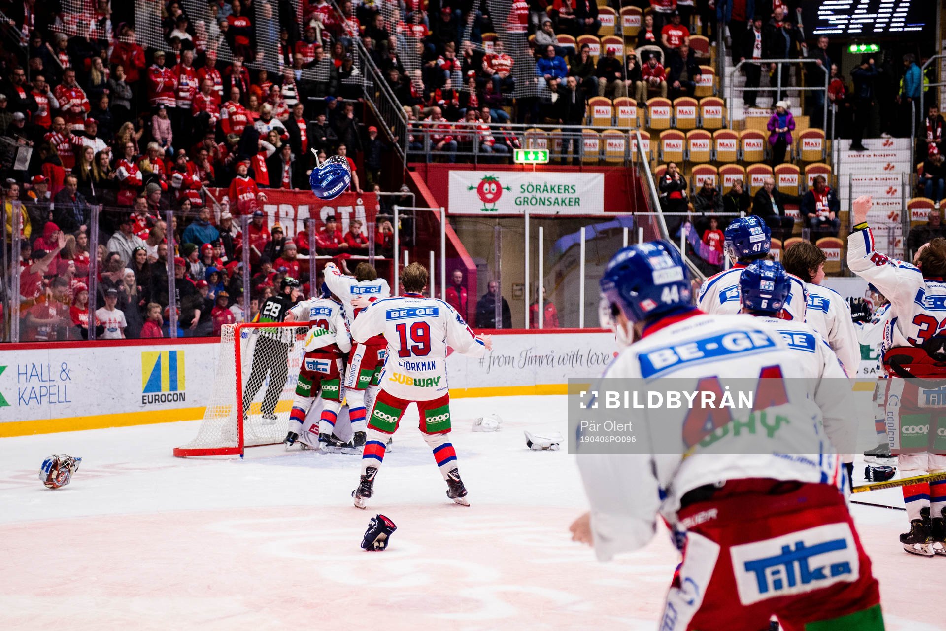 Oskarshamns spelare jublar