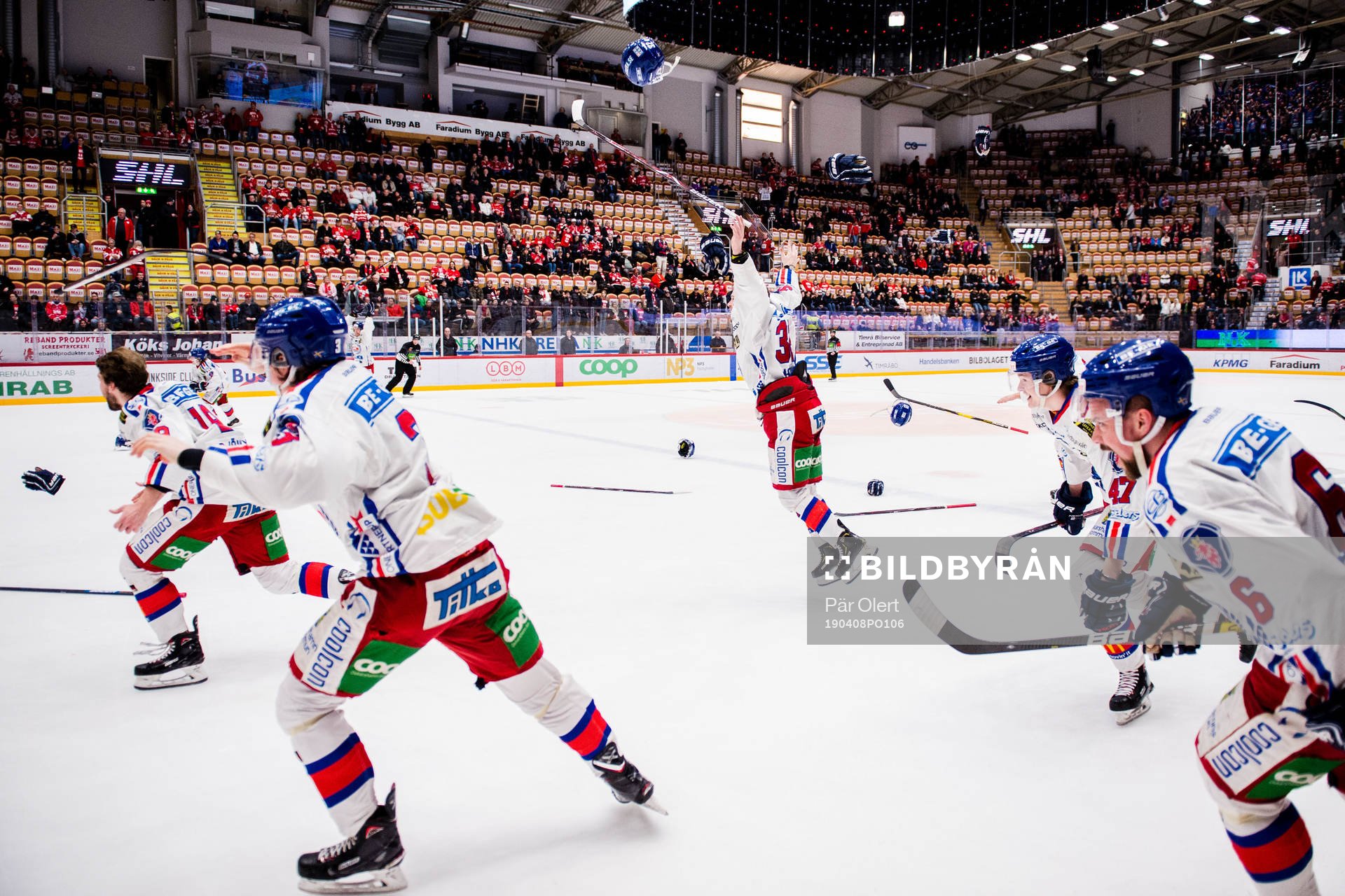 Oskarshamns spelare jublar