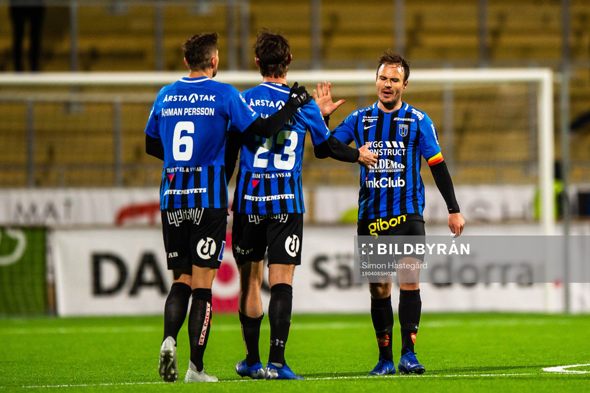 Sirius Niklas Busch Thor  jublar efter  fotbollsmatchen i Allsvenskan mellan Sirius och AFC Eskilstuna den 8 april 2019 i Uppsala.