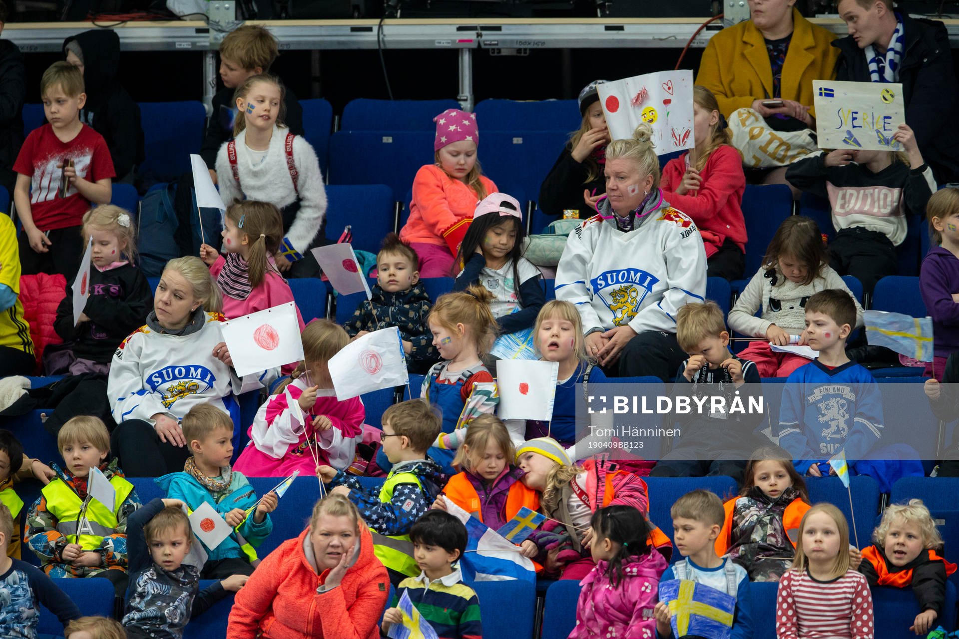 Children watching a game