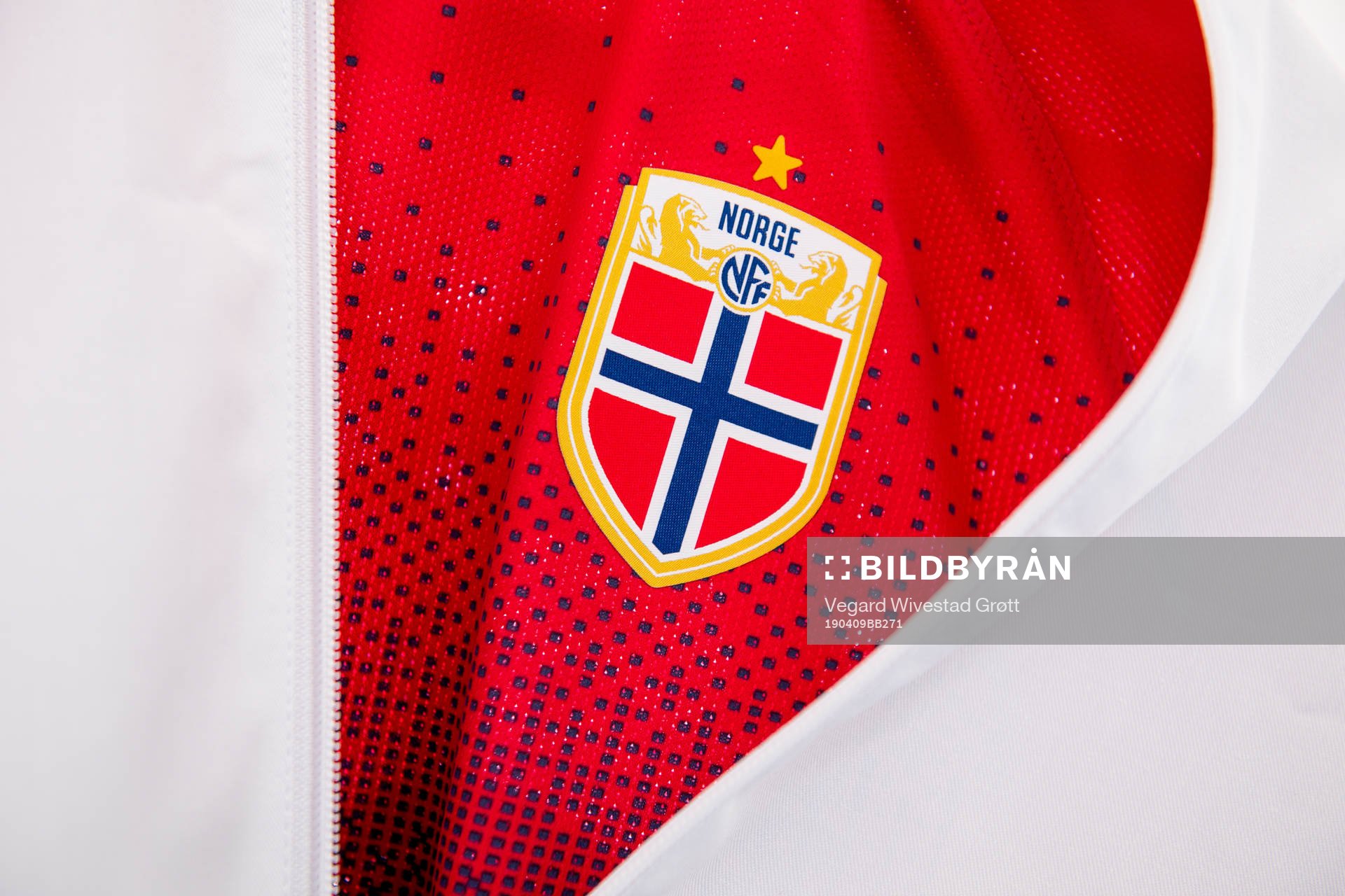 A Norway kit in the dressing room