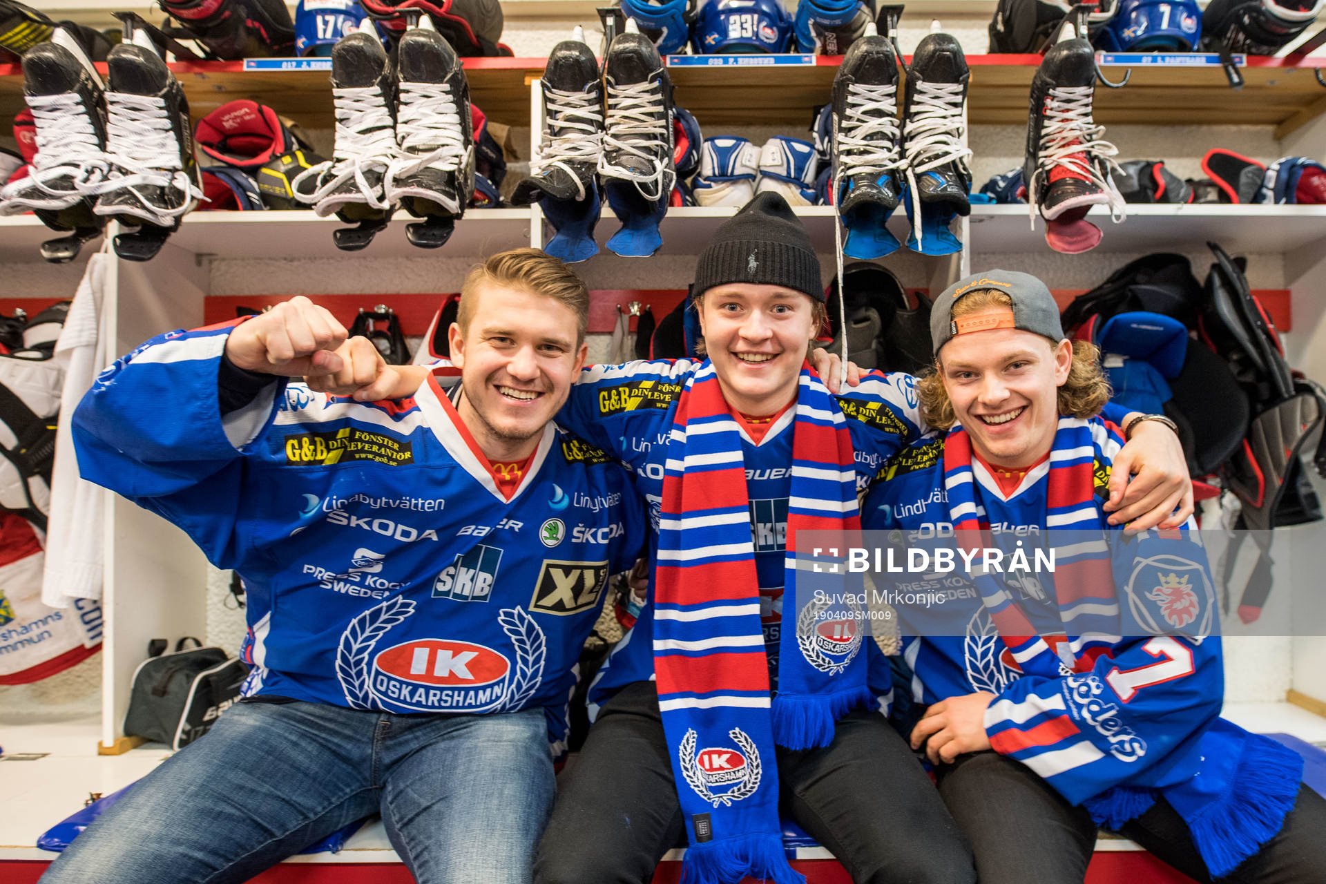 Oskarshamns Emil Carnestad, Christian Lindberg och Isak