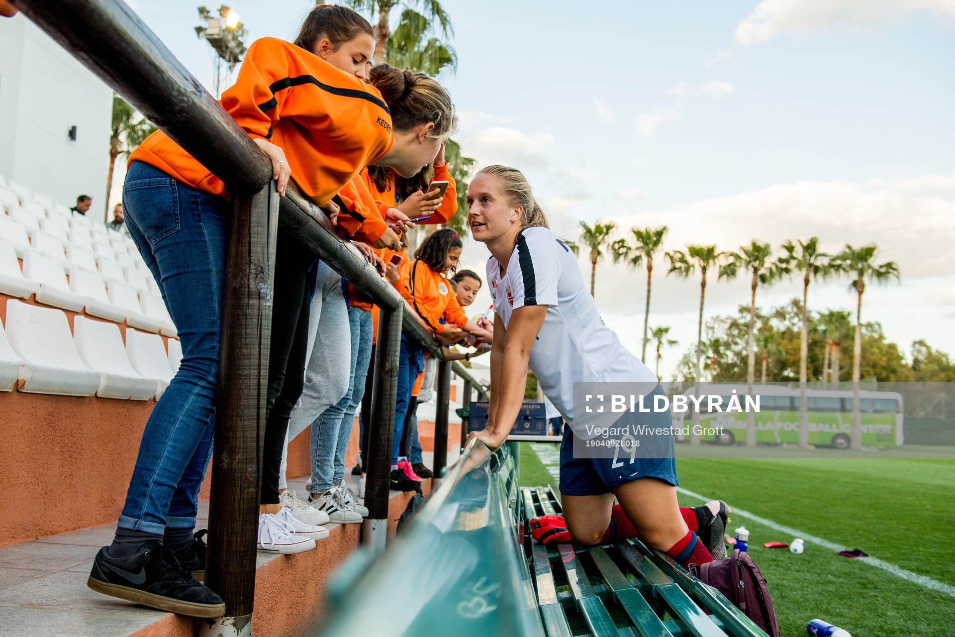 Amalie Eikeland of Norway after the women's international friendly football match between Norway and New Zealand on April 9, 2019 in Marbella.