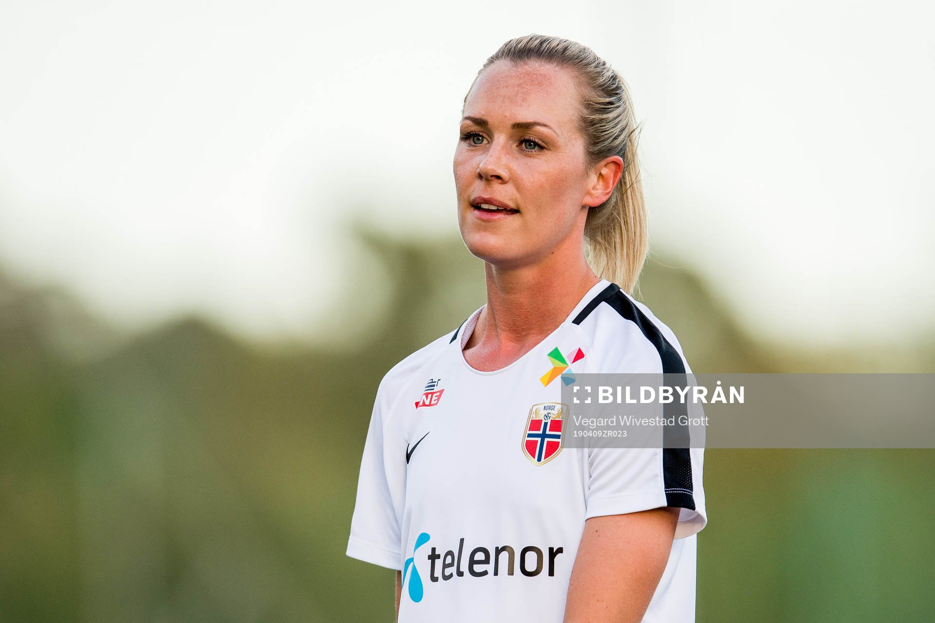 Stine Hovland of Norway after the women's international friendly football match between Norway and New Zealand on April 9, 2019 in Marbella.