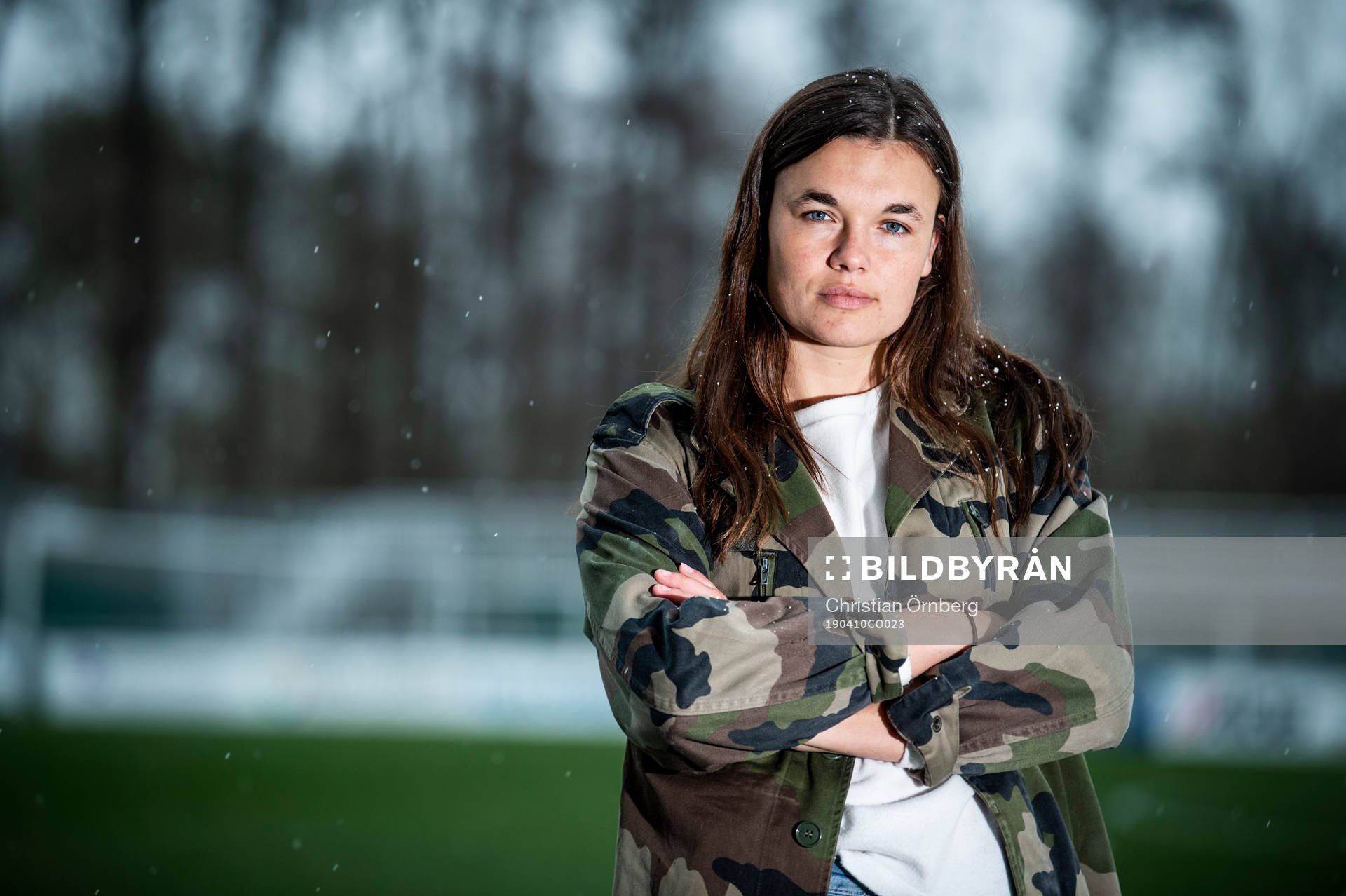 Fotbollsspelaren Anna Welin i Kristianstad DFF poserer för
