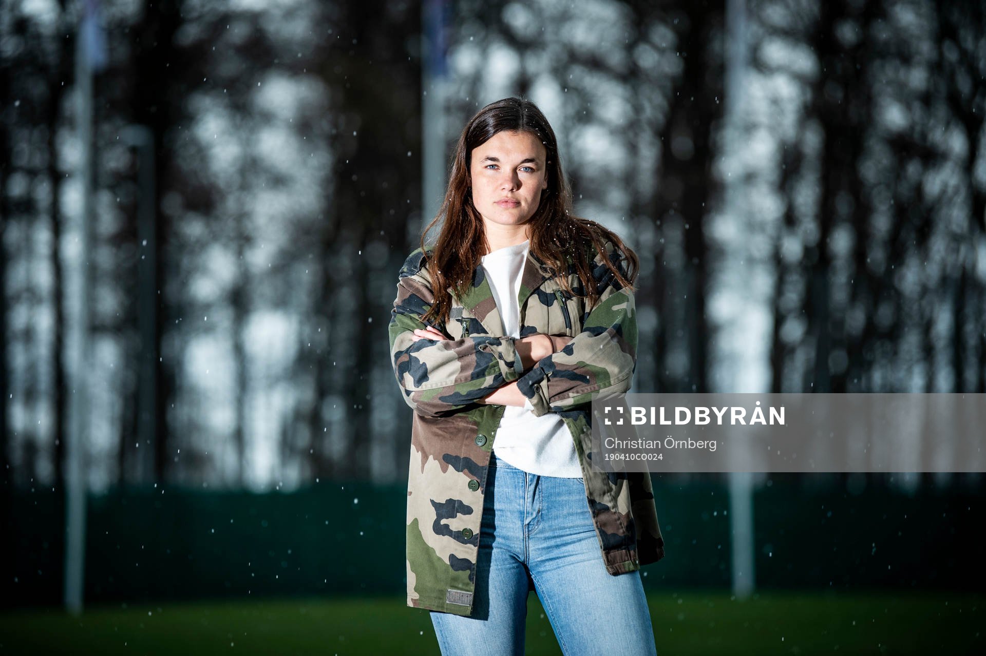 Fotbollsspelaren Anna Welin i Kristianstad DFF poserer för