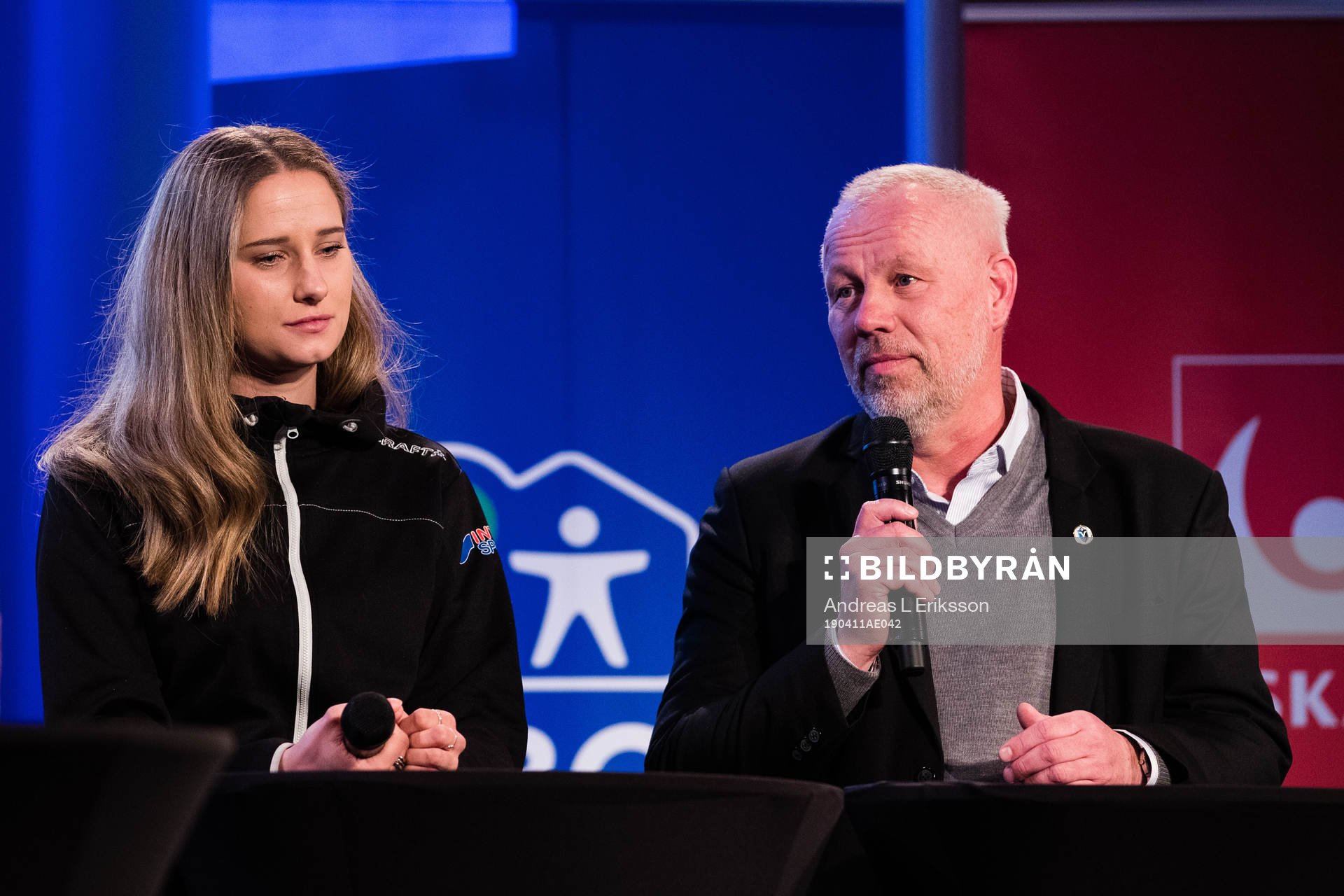 Elin Karlsson och tränare Henrik Larsson, Växjö