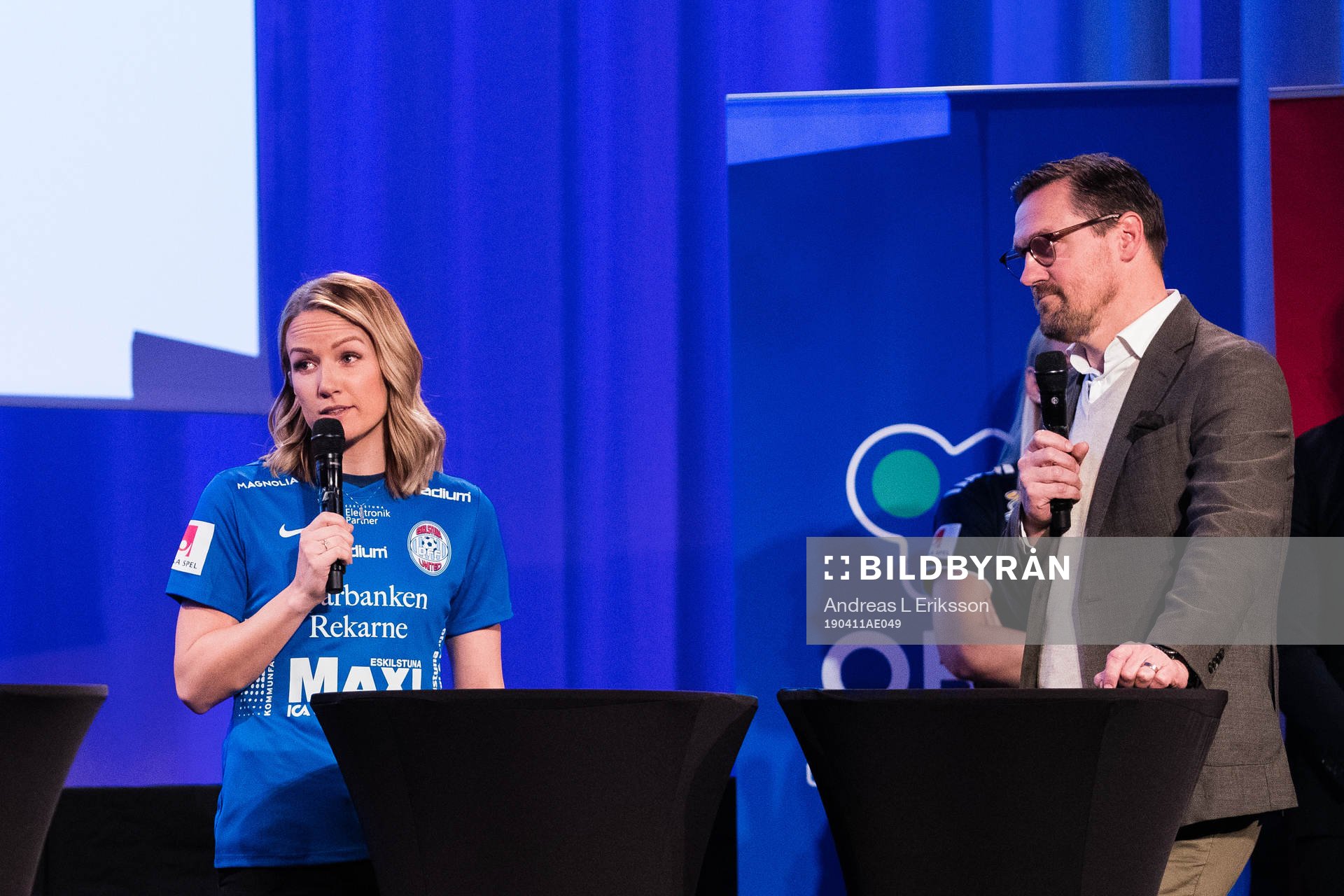 Petra Johansson och tränare Magnus Karlsson, Eskilstuna