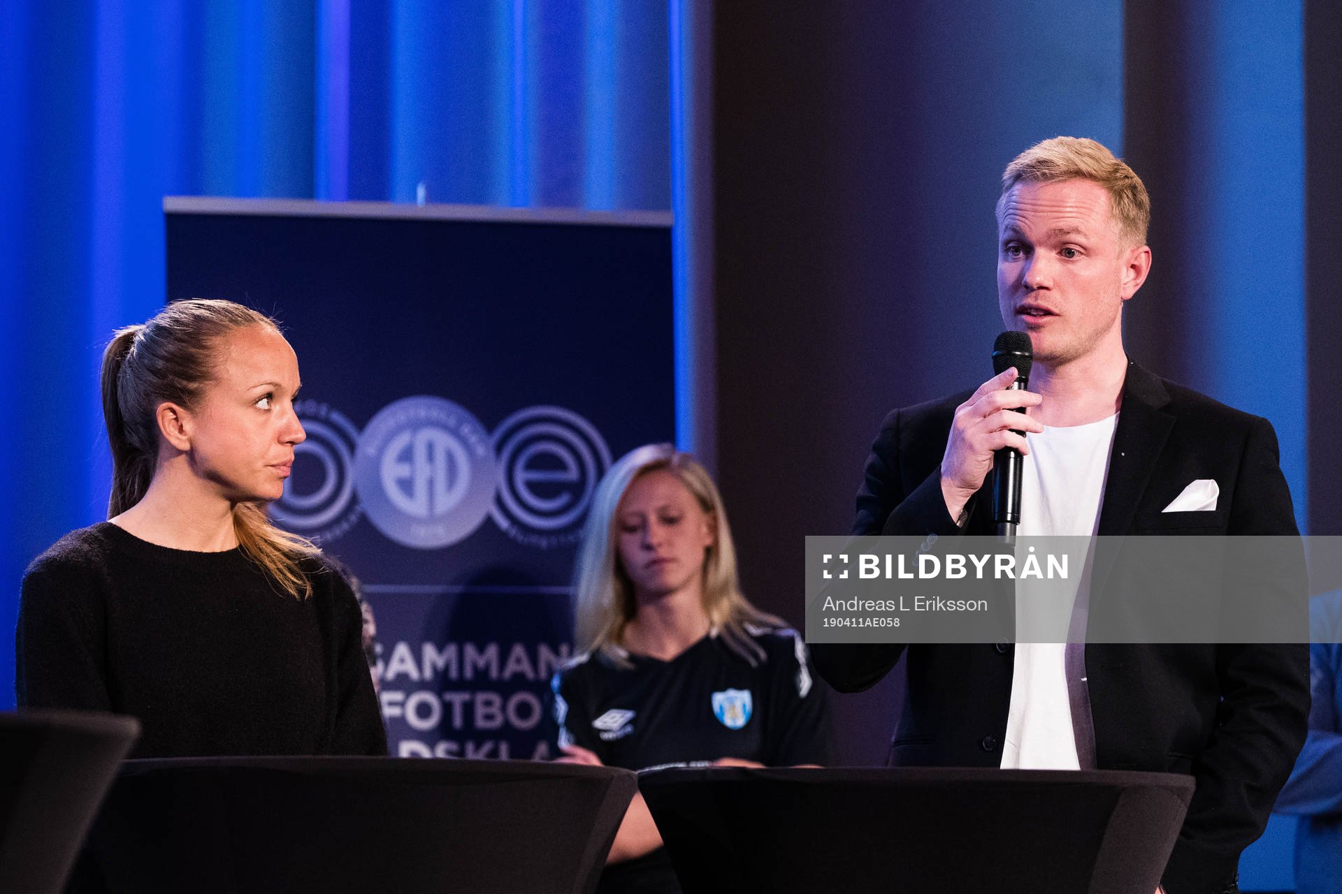 Malin Levenstad och tränare Jonas Eidevall, Rosengård