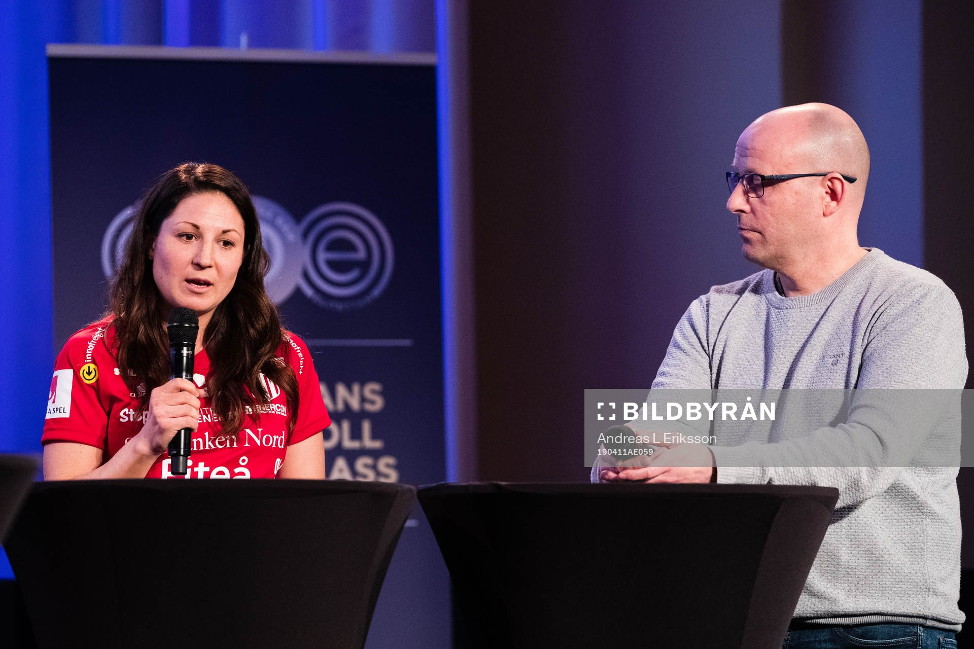 Josefin Johansson och tränare Stellan Carlsson, Piteå