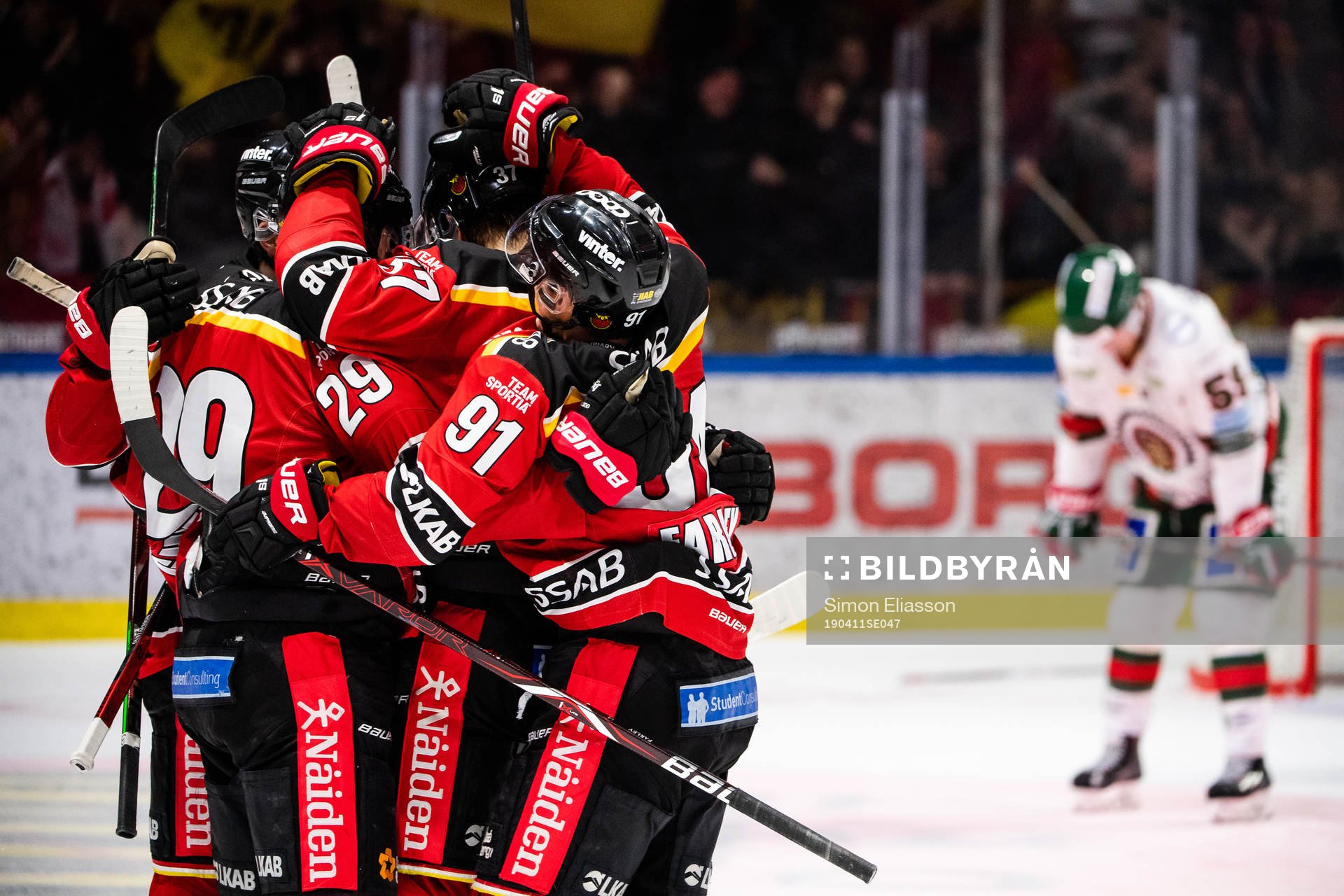 Luleås spelare jublar