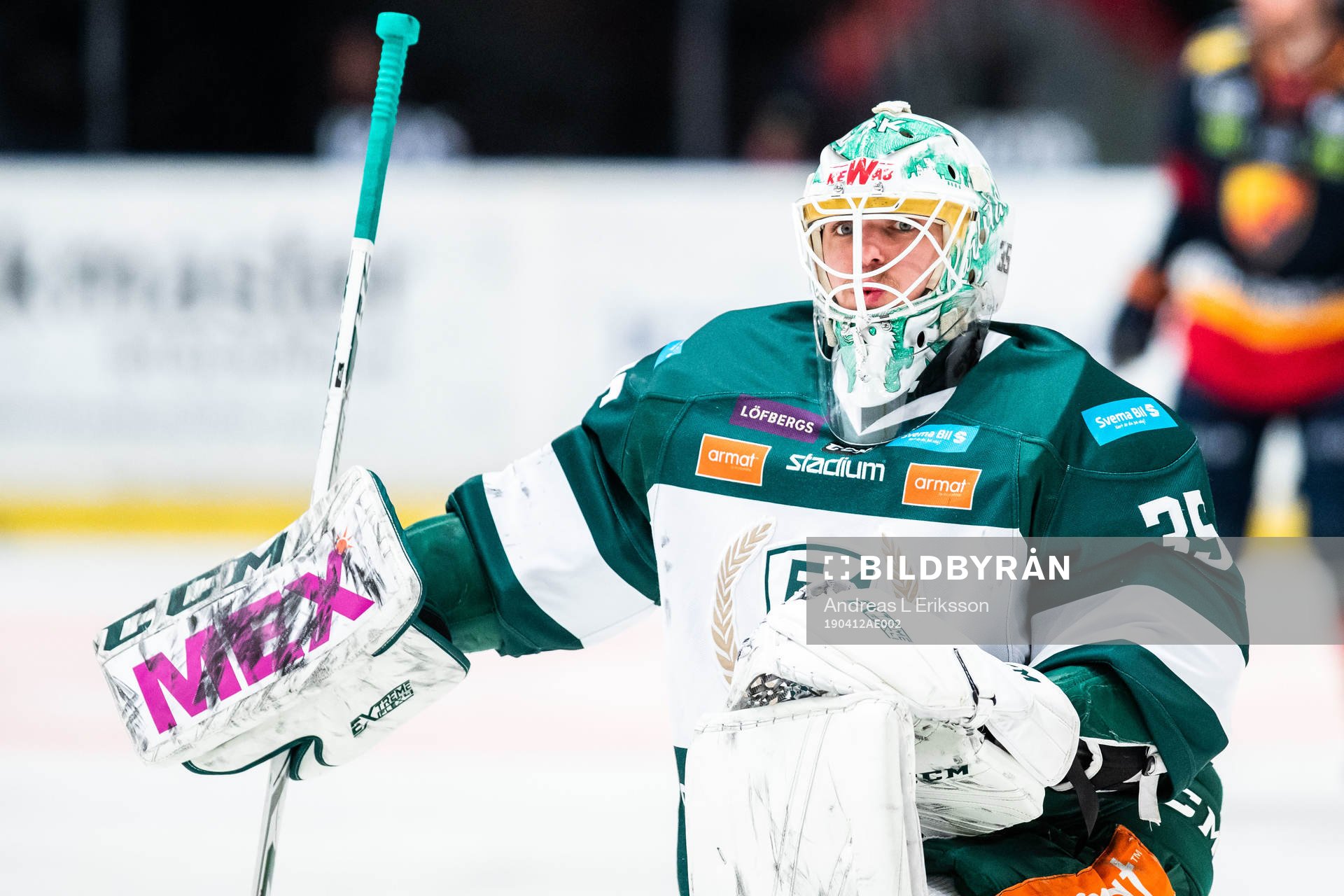 Färjestads målvakt Adam Werner