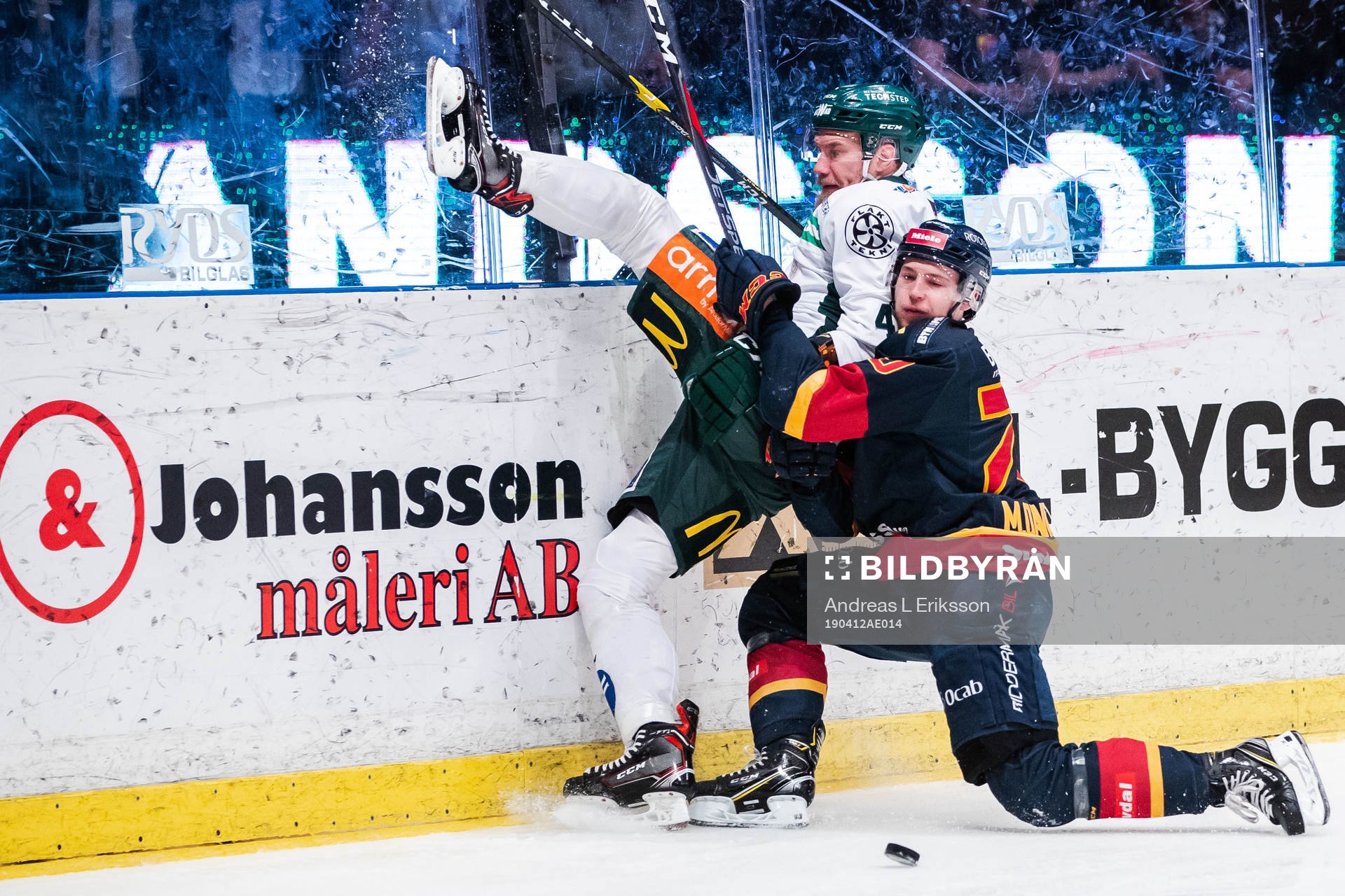 Färjestads Ilari Melart och Djurgårdens Marcus Davidsson