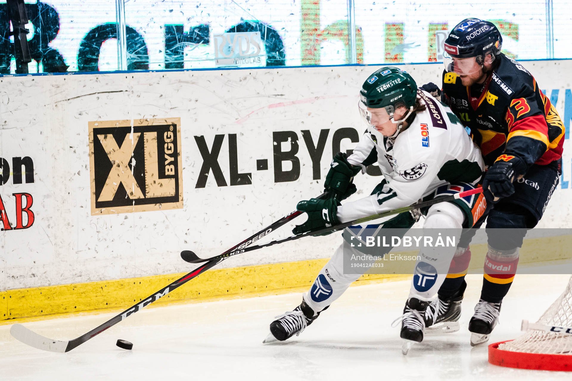 Färjestads Joakim Nygård och Djurgårdens Linus Hultström