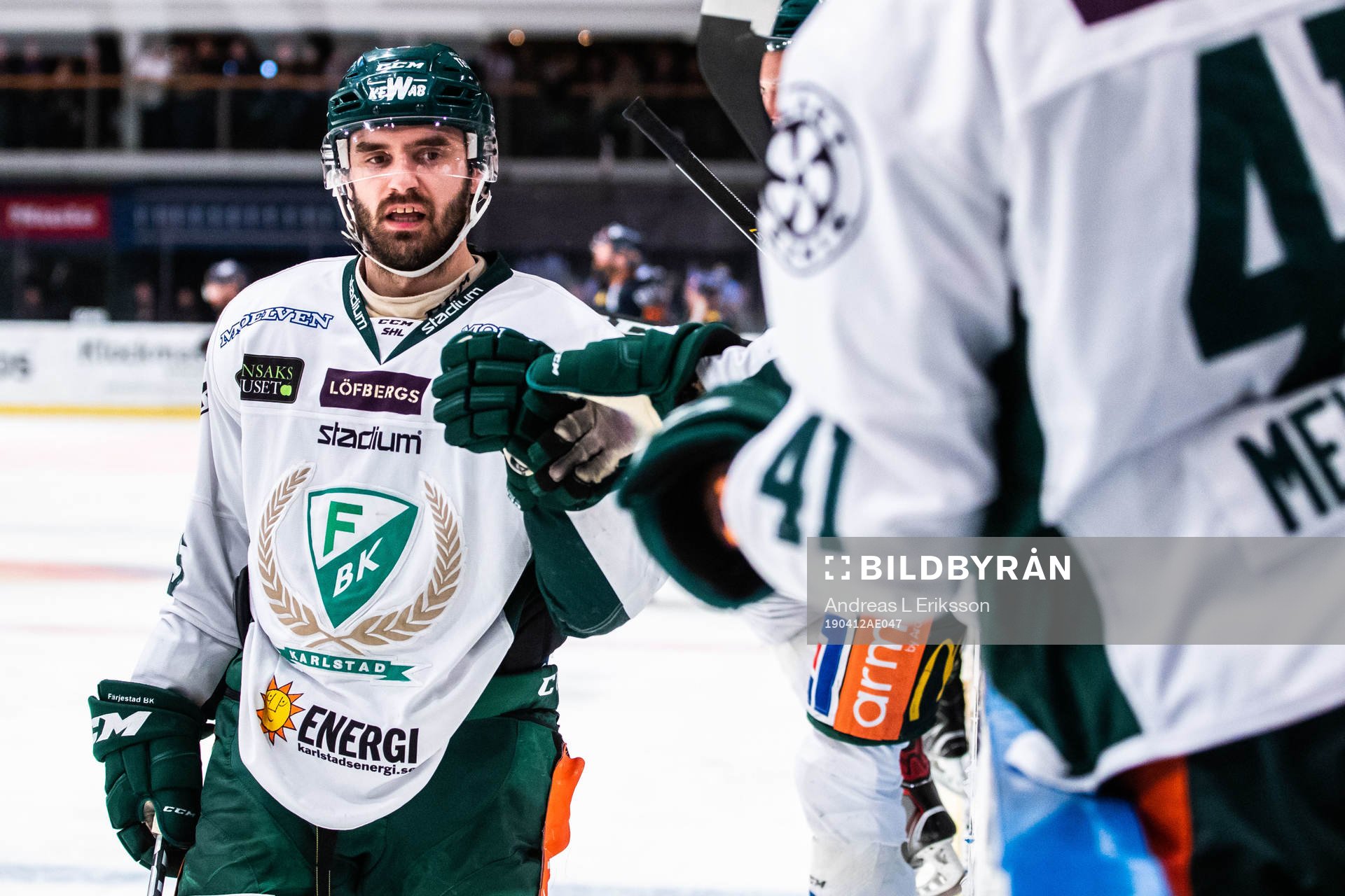 Färjestads Martin Johansson jublar