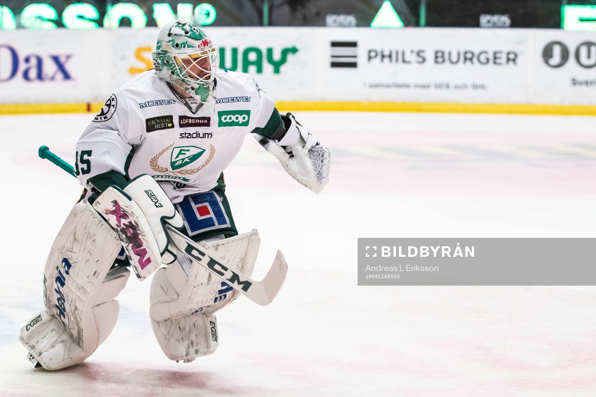 Färjestads målvakt Adam Werner
