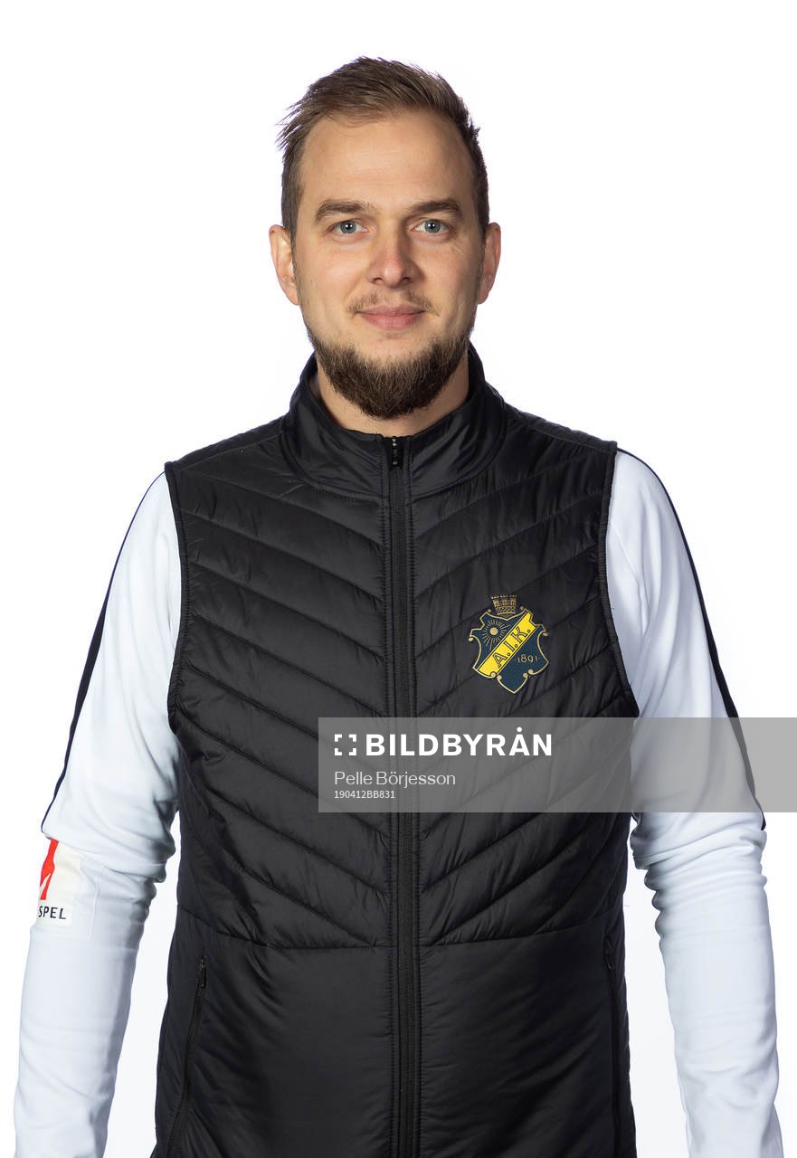 AIK:s Henrik Jurelius poserar för ett porträtt den 12 april 2019 i Stockholm.