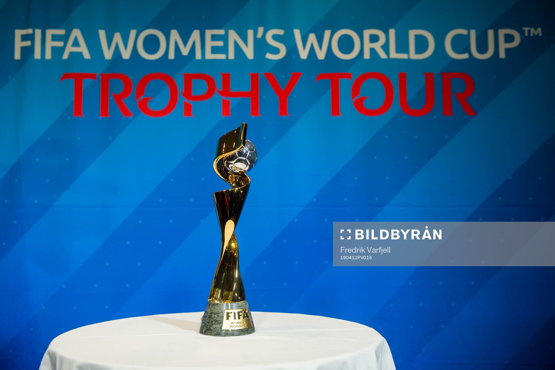 A view of the FIFA Women's World Cup trophy