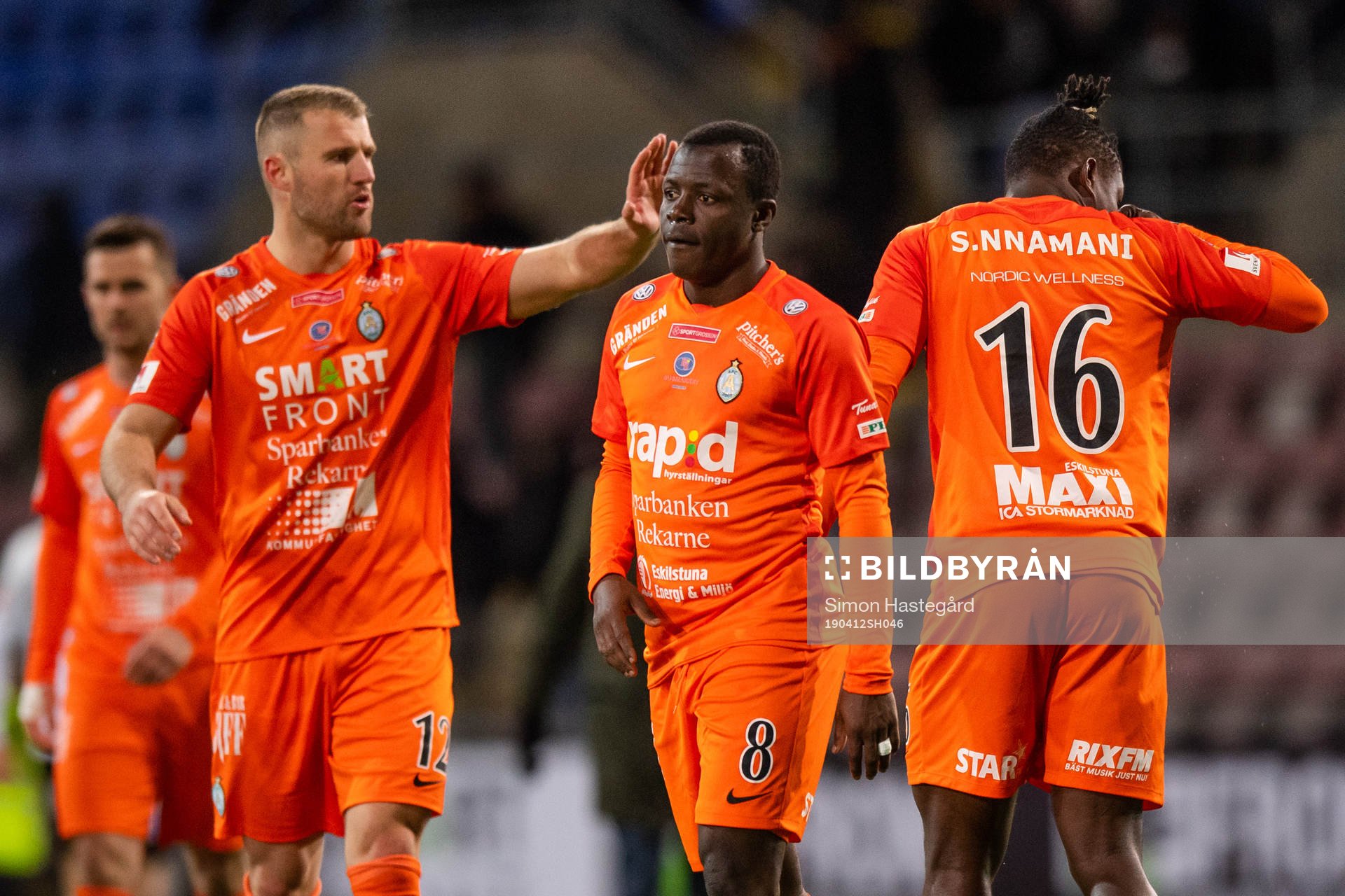 AFC Eskilstunas Ousmane Camara jublar