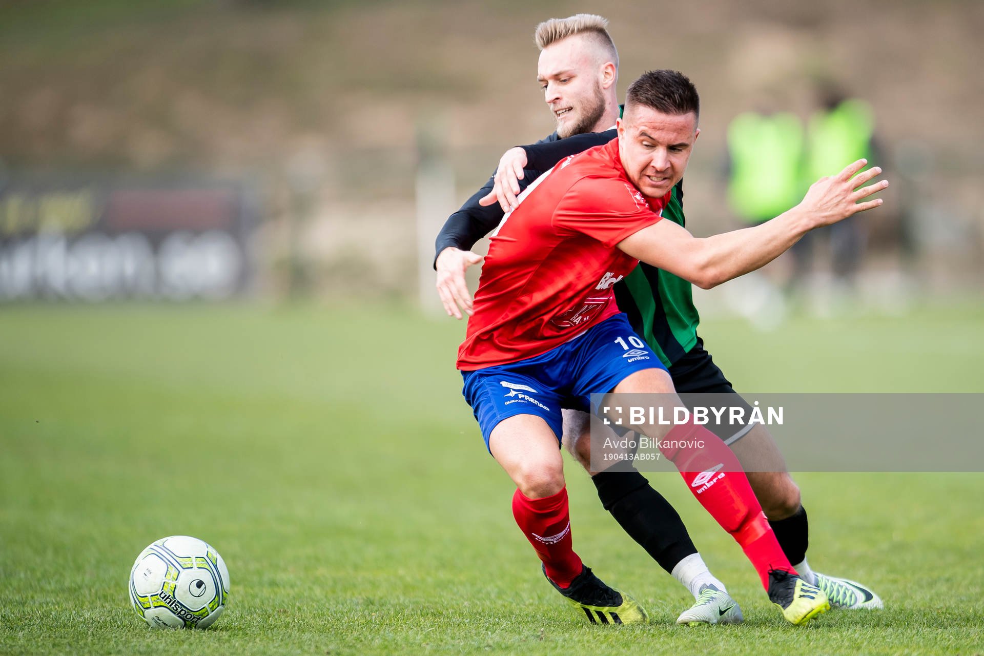 Höganäs Martin Ndreca och Högaborgs Hampus Agerström