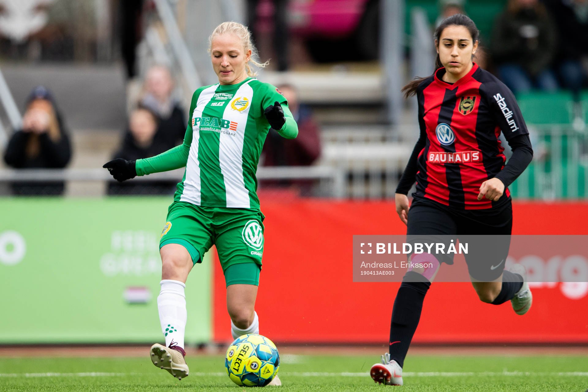 Hammarbys Astrid Larsson och Brommapojkarnas Estibaliz