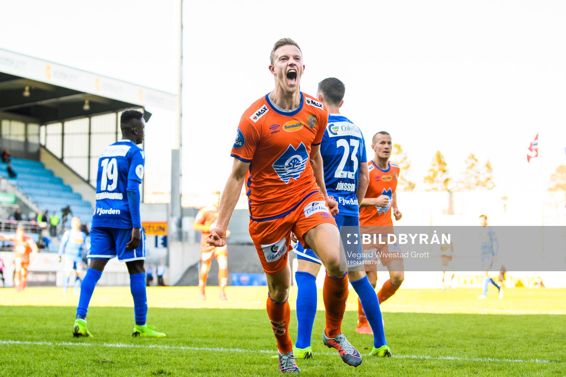 Peter Orry Larsen of Aalesund celebrates