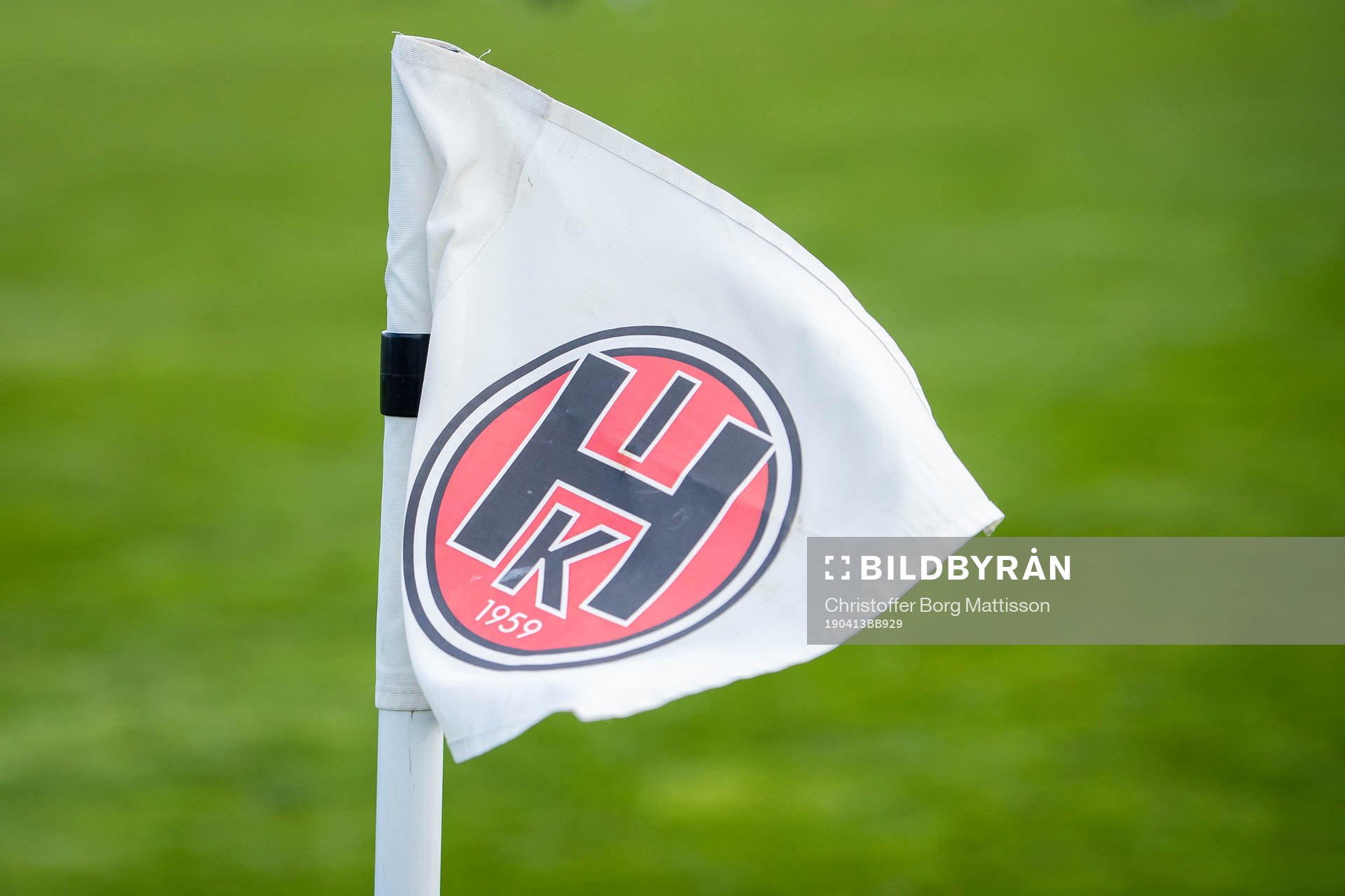 Hörnflagga med Hittarps klubbmärke