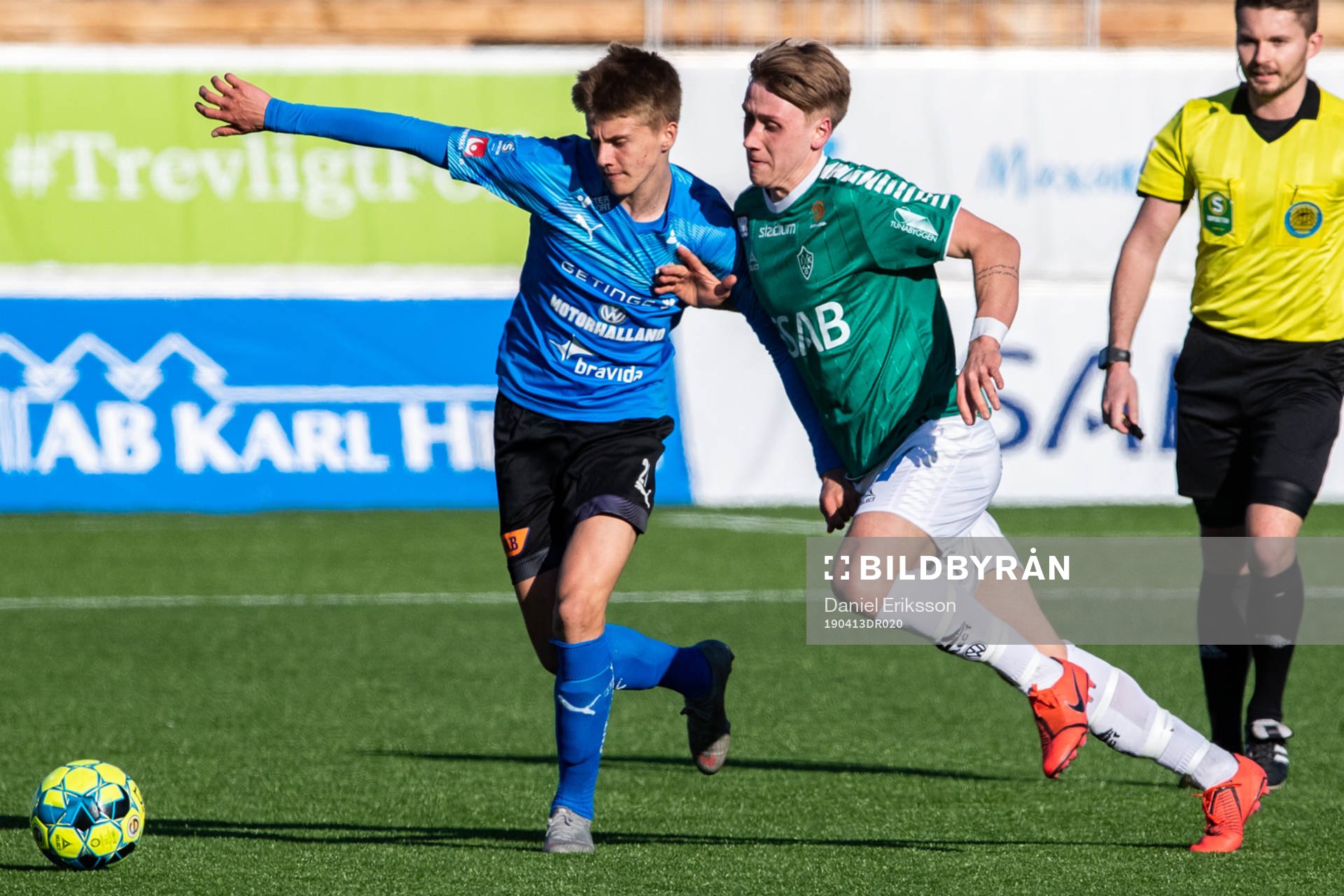 Halmstads Andreas Bengtsson och Brages Bjarni Mark