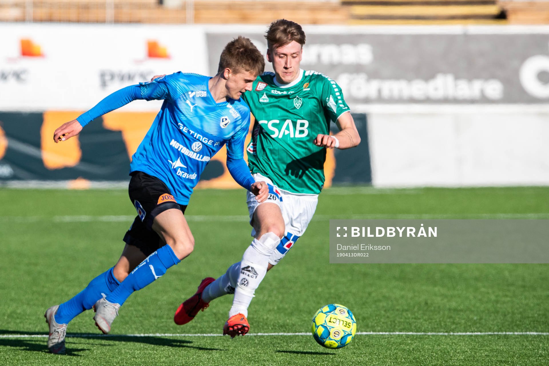 Halmstads Andreas Bengtsson och Brages Bjarni Mark