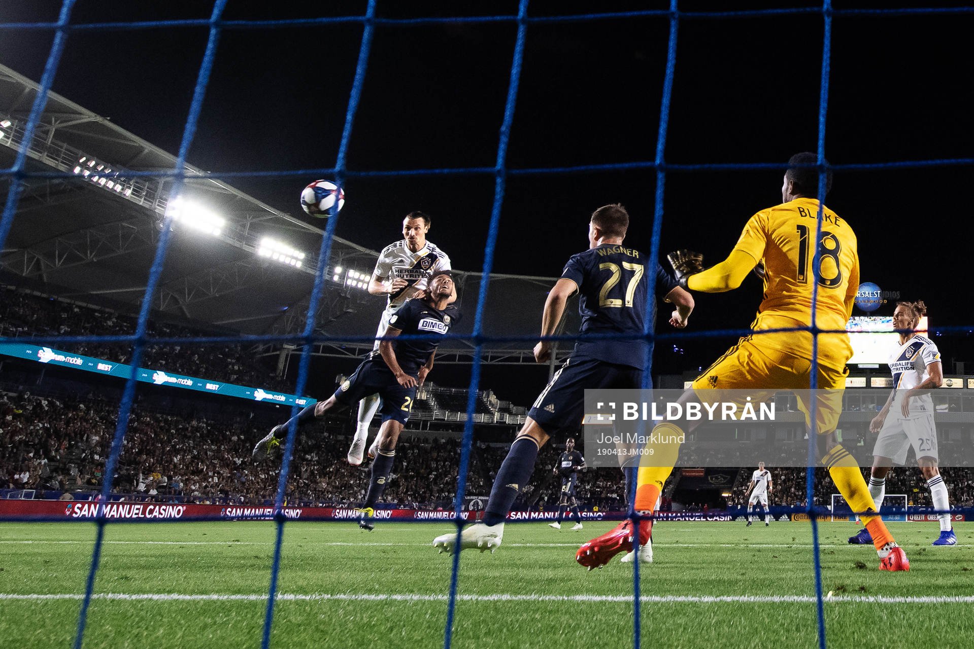 Zlatan Ibrahimovic of LA Galaxy scores 1-0 when in action