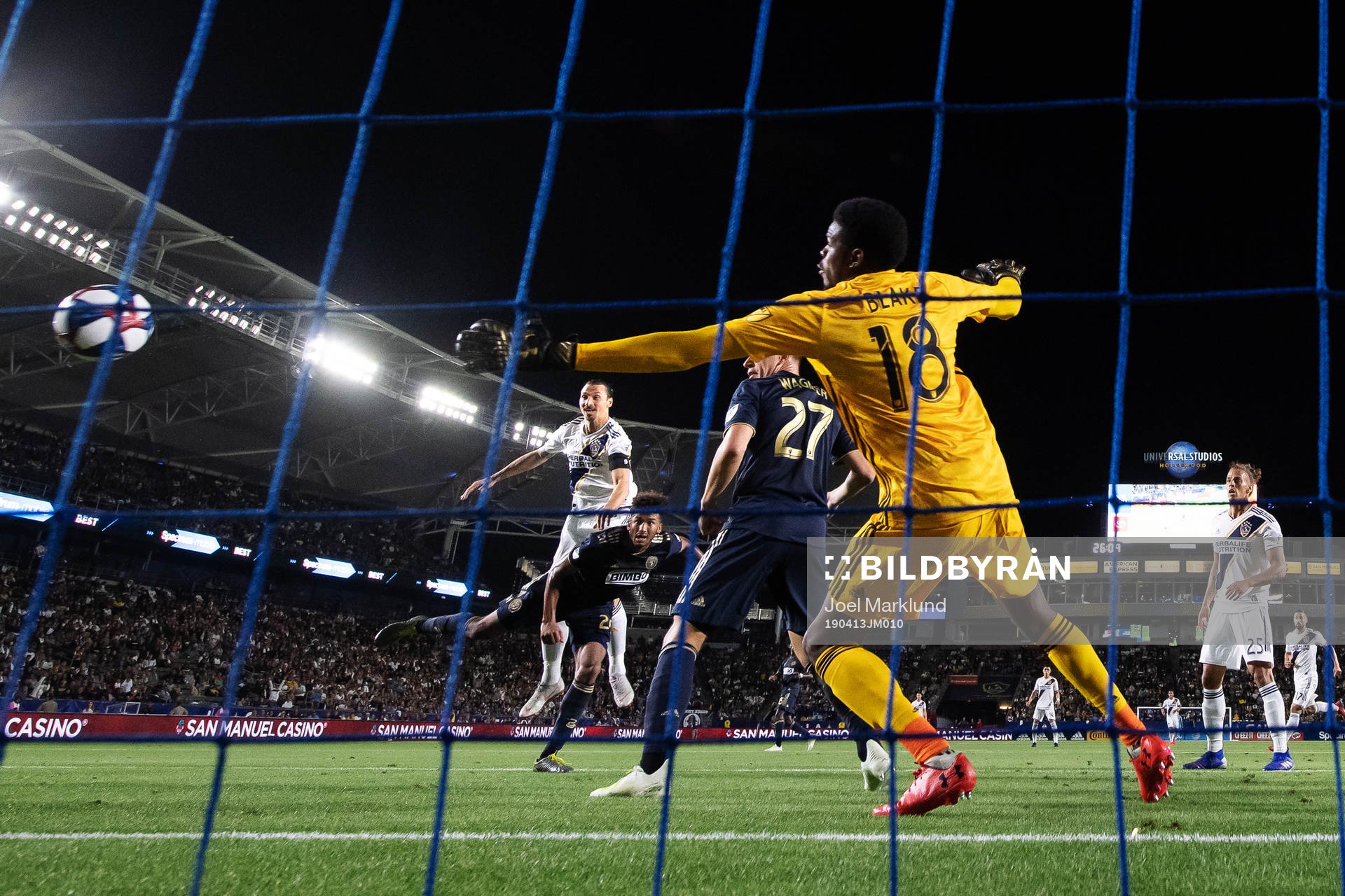 Zlatan Ibrahimovic of LA Galaxy scores 1-0 when in action