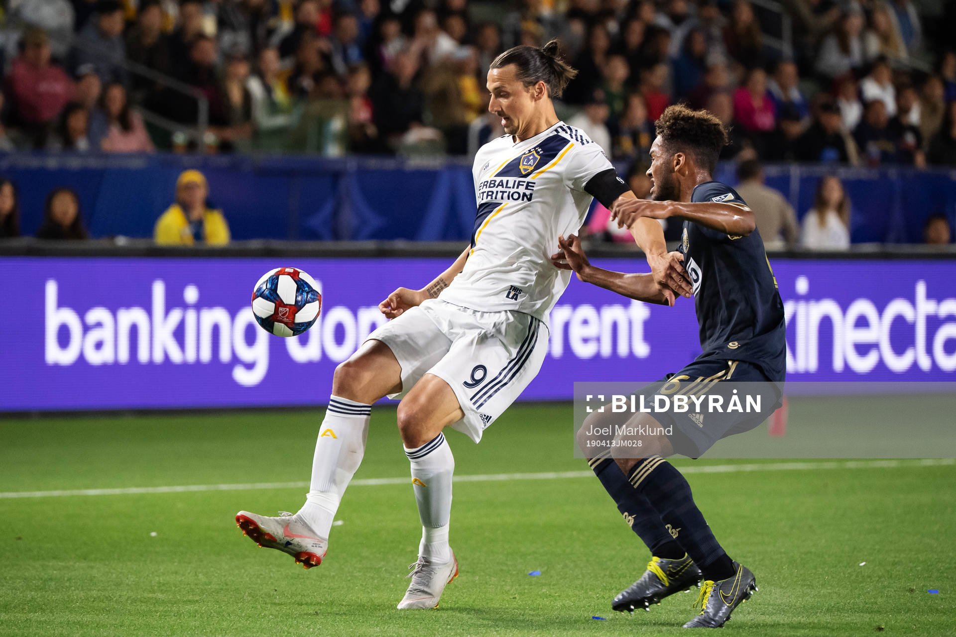 Zlatan Ibrahimovic of LA Galaxy and Auston Trusty of