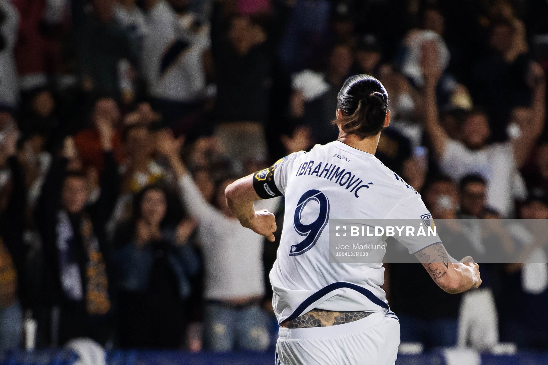 Zlatan Ibrahimovic of LA Galaxy celebrates