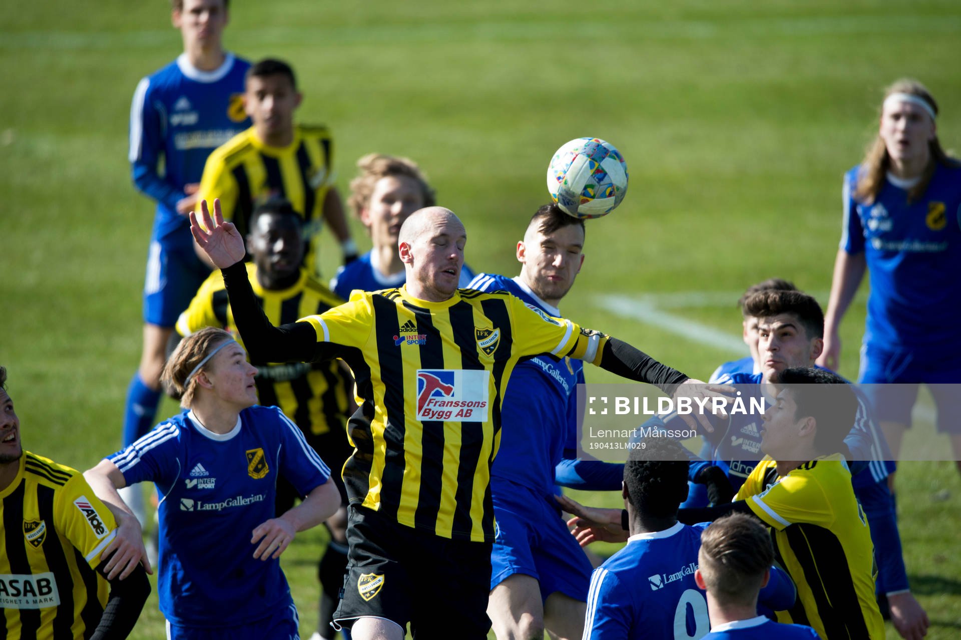 IFK Hässleholms Simon Henningsson i matchen i division 2 mellan IFK Hässleholm och Räppe i Hässleholm 13 april 2019.  