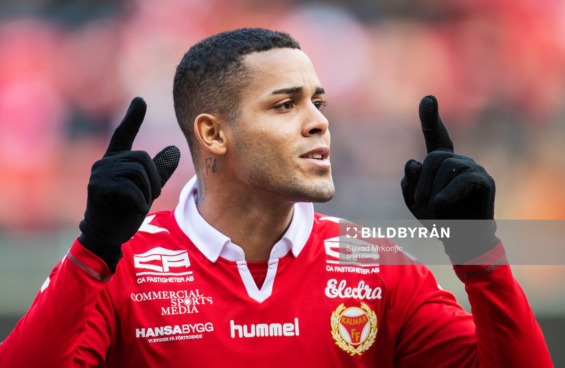 Kalmars Emaxwell Souza de Lima under fotbollsmatchen i Allsvenskan mellan Kalmar och Norrköping den 13 april 2019 i Kalmar.