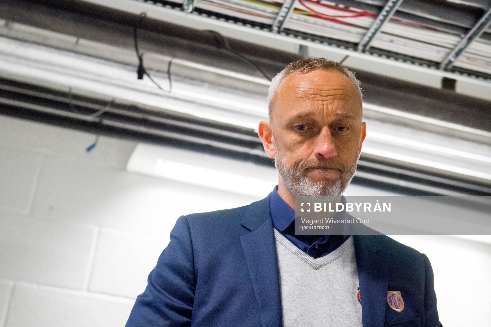 Lars Bohinen, head coach of Aalesund, after the OBOS-ligaen football match between Sandefjord and Aalesund on April 13, 2019 in Sandefjord.