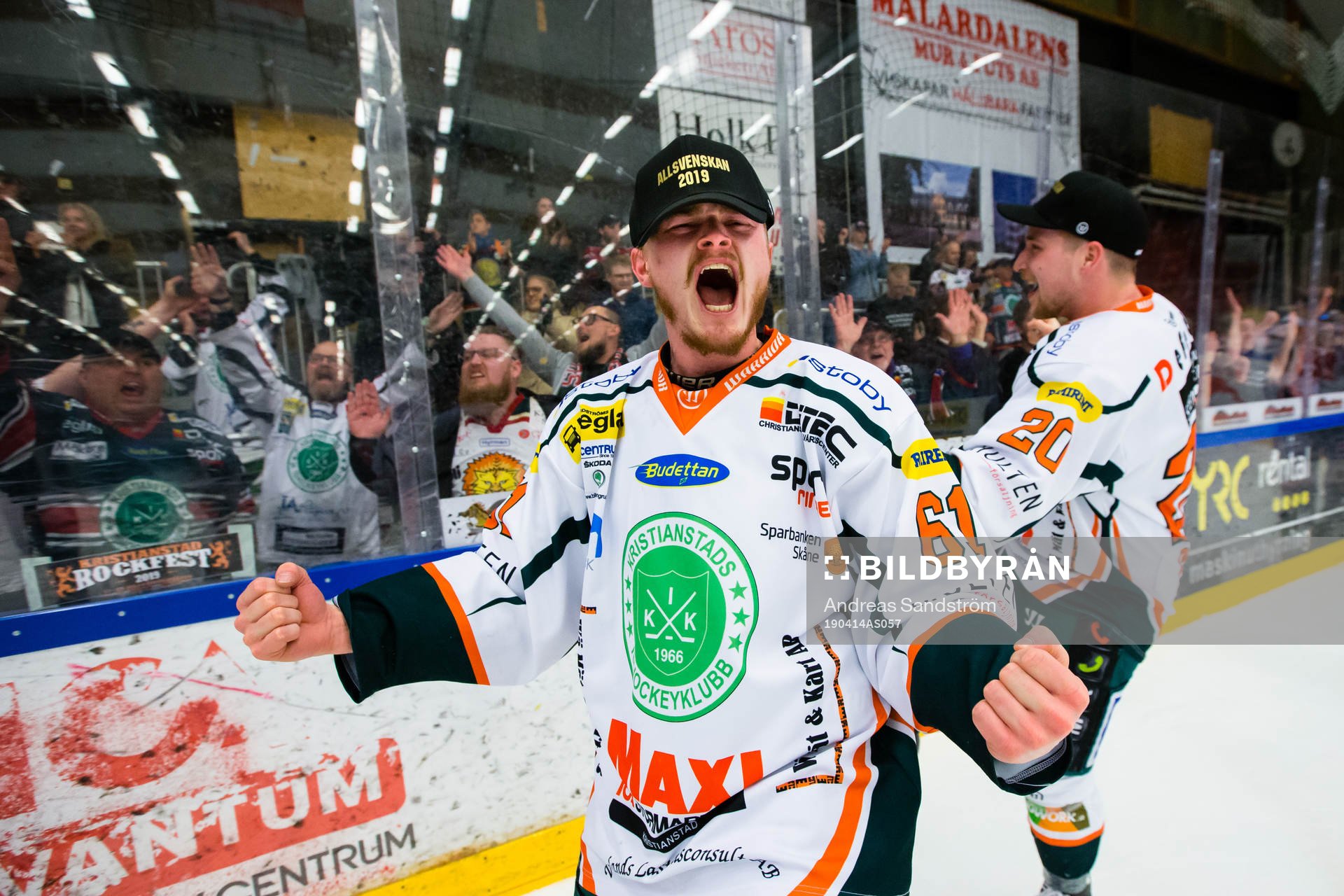 Kristianstads Malte Sjögren jublar