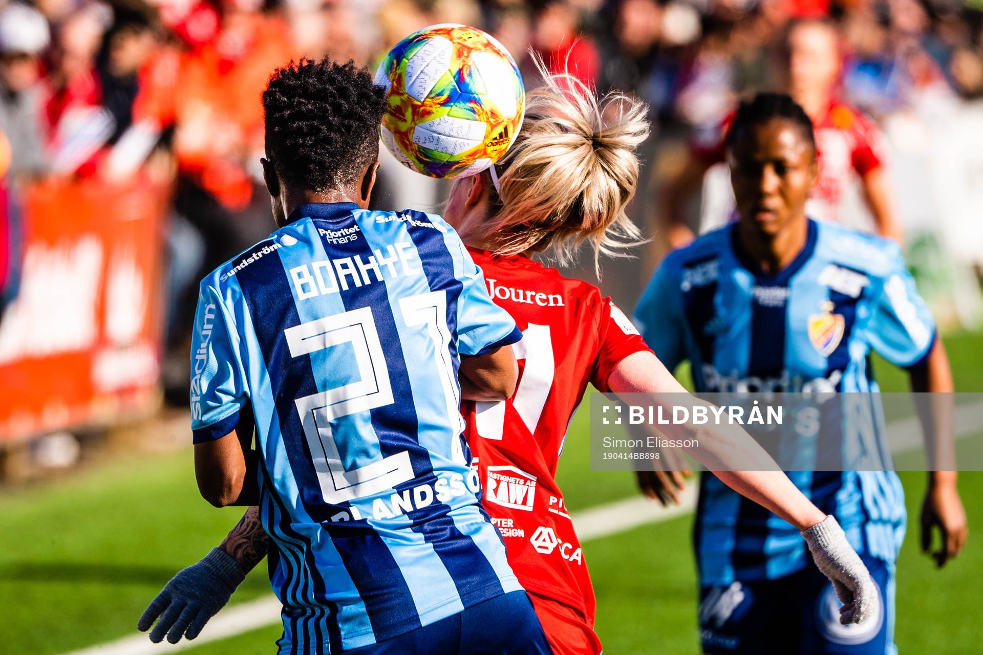 Djurgårdens Portia Boakye och Piteås Cecilia Edlund