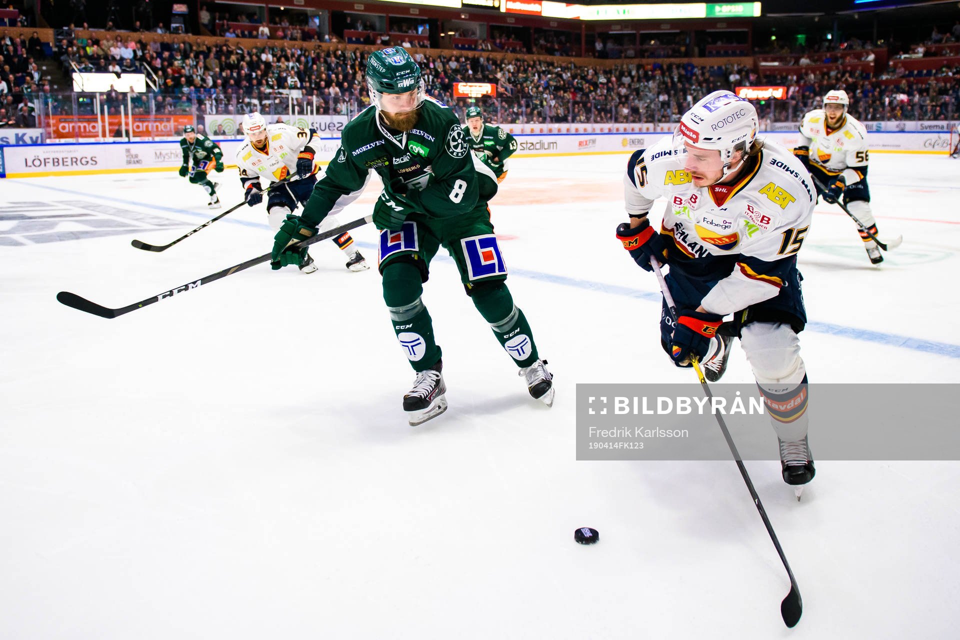 Färjestads Robin Press och Djurgårdens Jakob Lilja