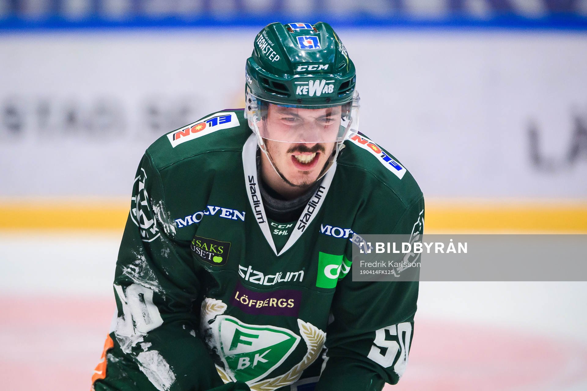 Färjestads Sebastian Erixon har ont