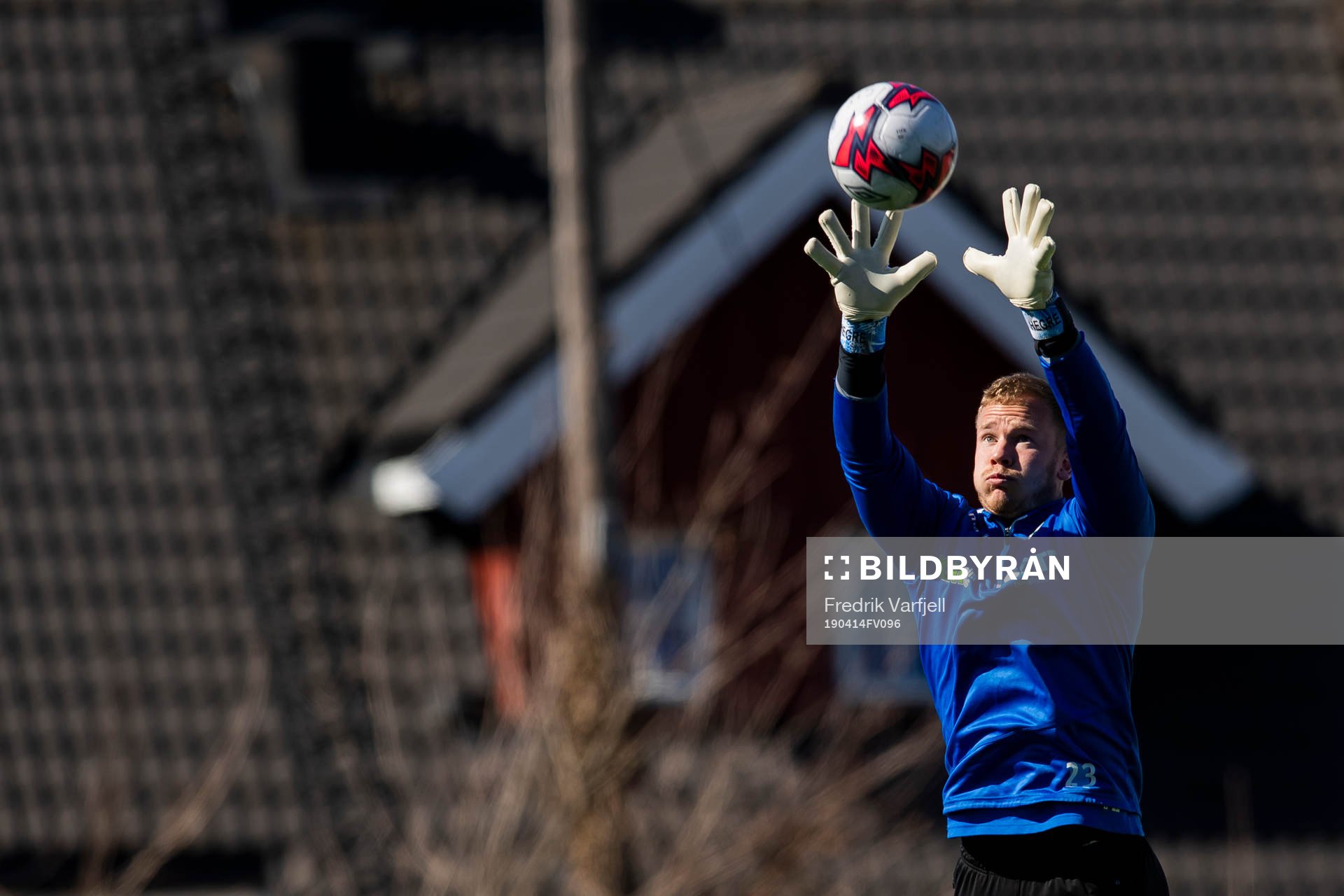 Goalkeeper Pål Heigre of Sandnes Ulf ahead of the OBOS-ligaen match between Strømmen and Sandnes Ulf on April 14, 2019 in Strømmen.