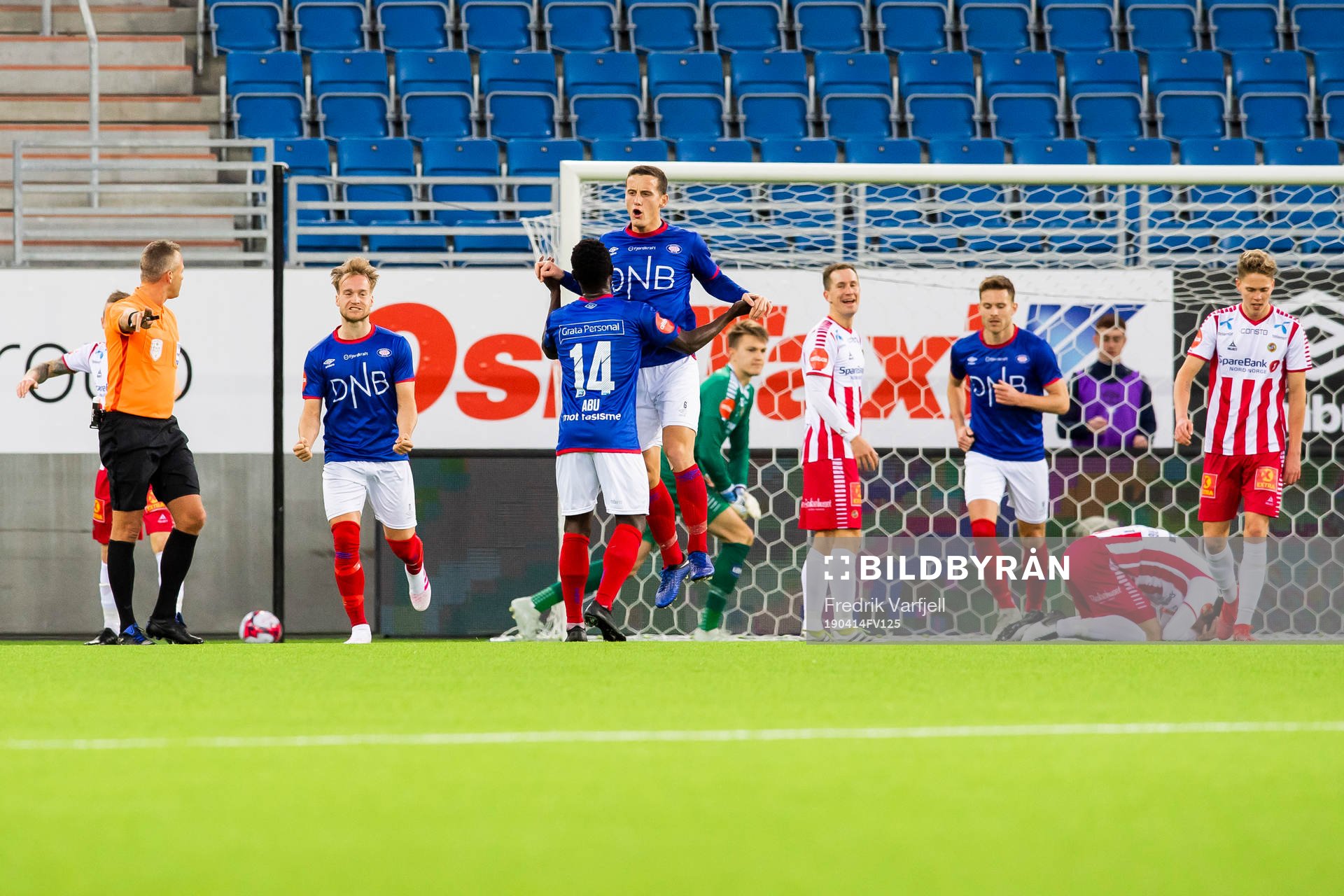 Bård Finne, Mohammed Abu and Herolind Shala of Vålerenga