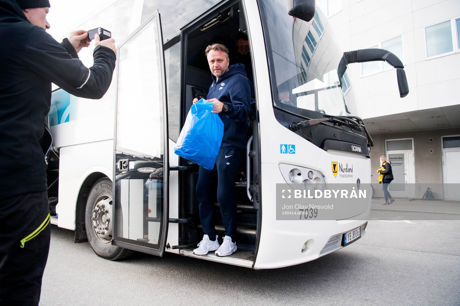 Erling Hagset Moe, head coach of Molde, arrives
