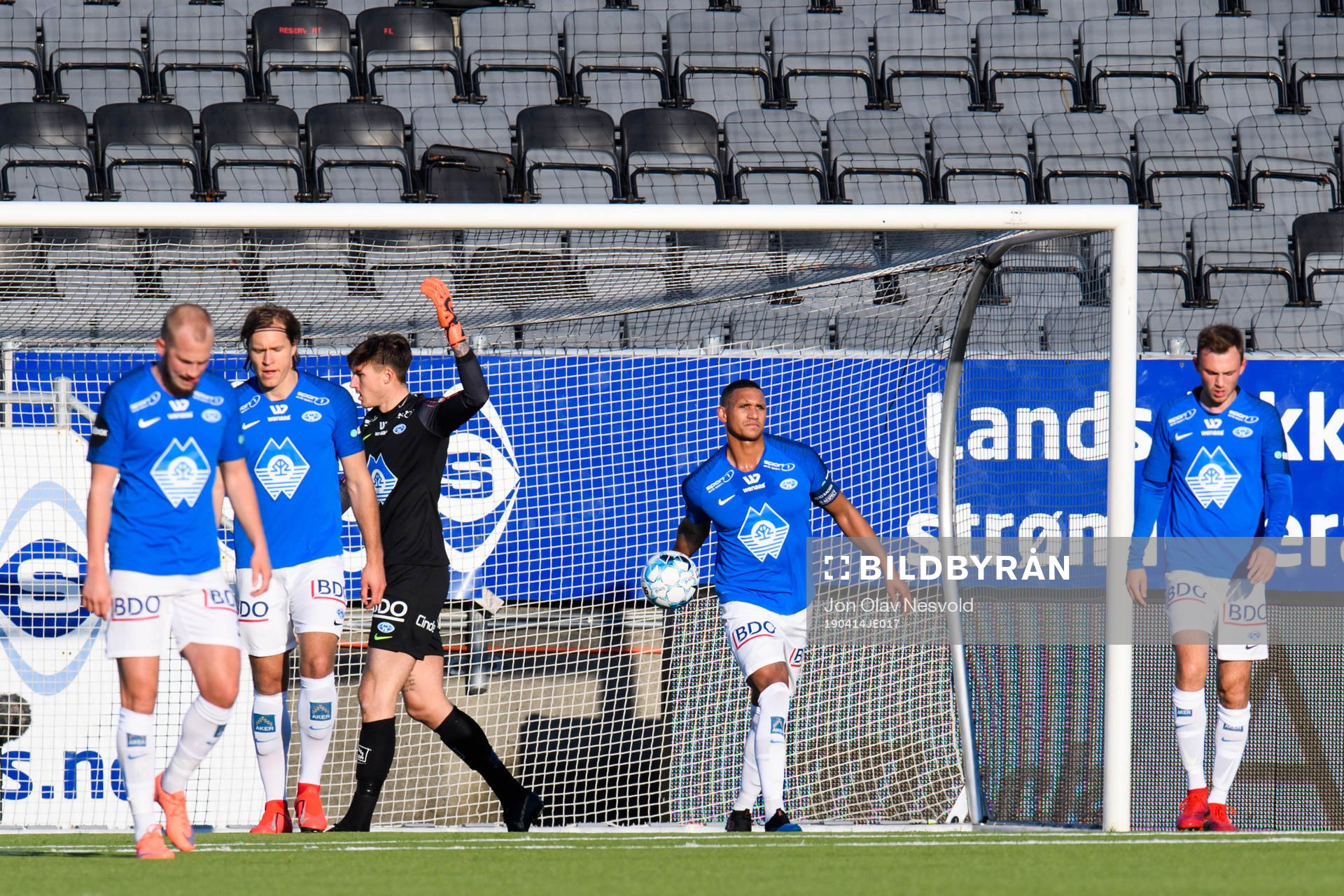 Ruben Gabrielsen of Molde looks dejected