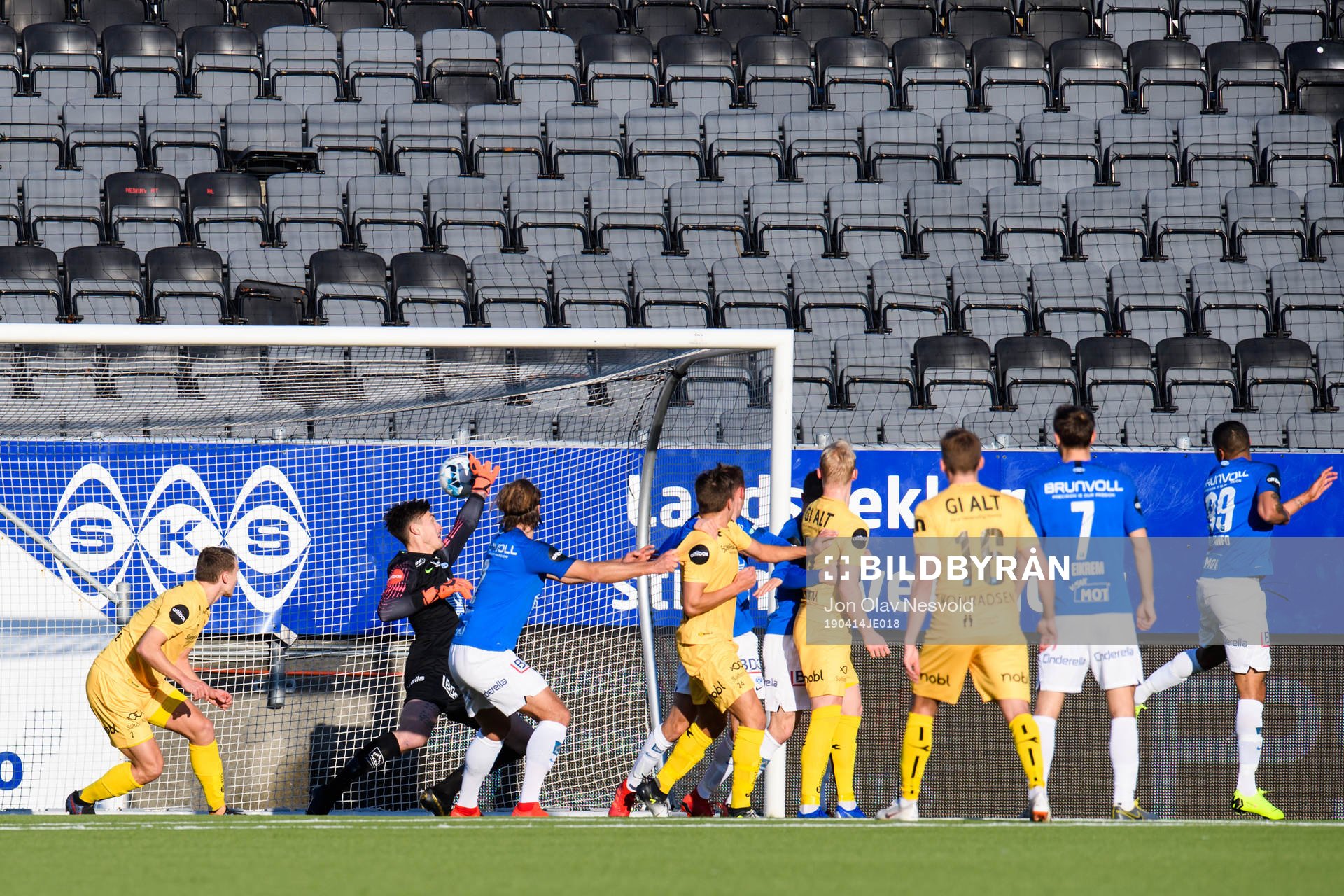 Ulrik Saltnes of Bodø/Glimt (not pictured) scores the 1-0