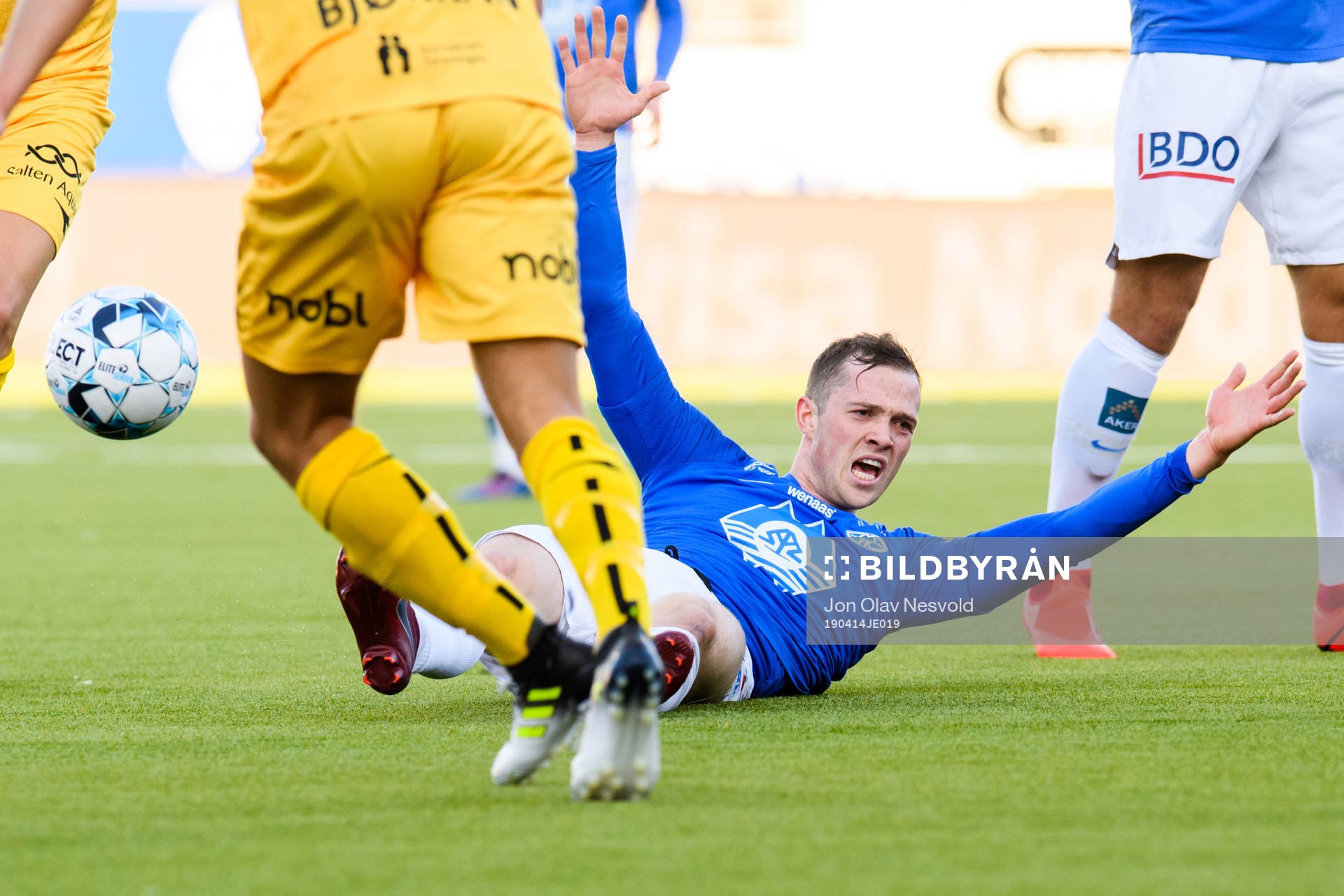 Kristoffer Haraldseid of Molde reacts